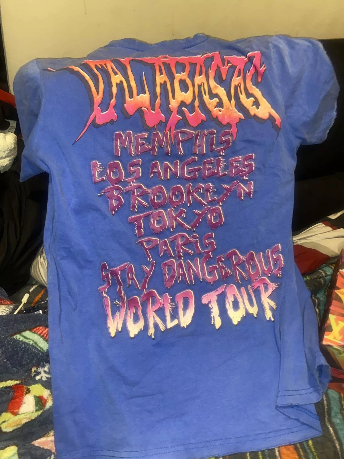 Valabasas Short Sleeve T Shirts Valabasas vintage Tee Blue