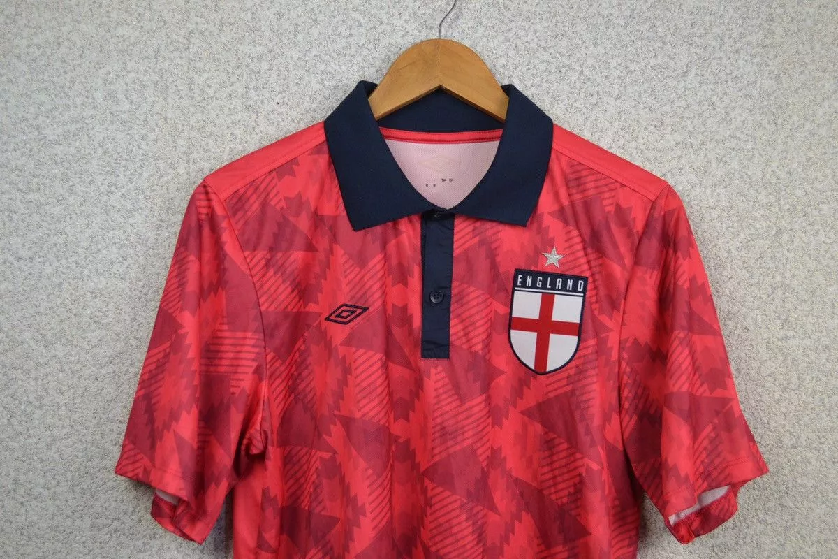 Umbro Jerseys England football soccer shirt jersey Umbro away M Red