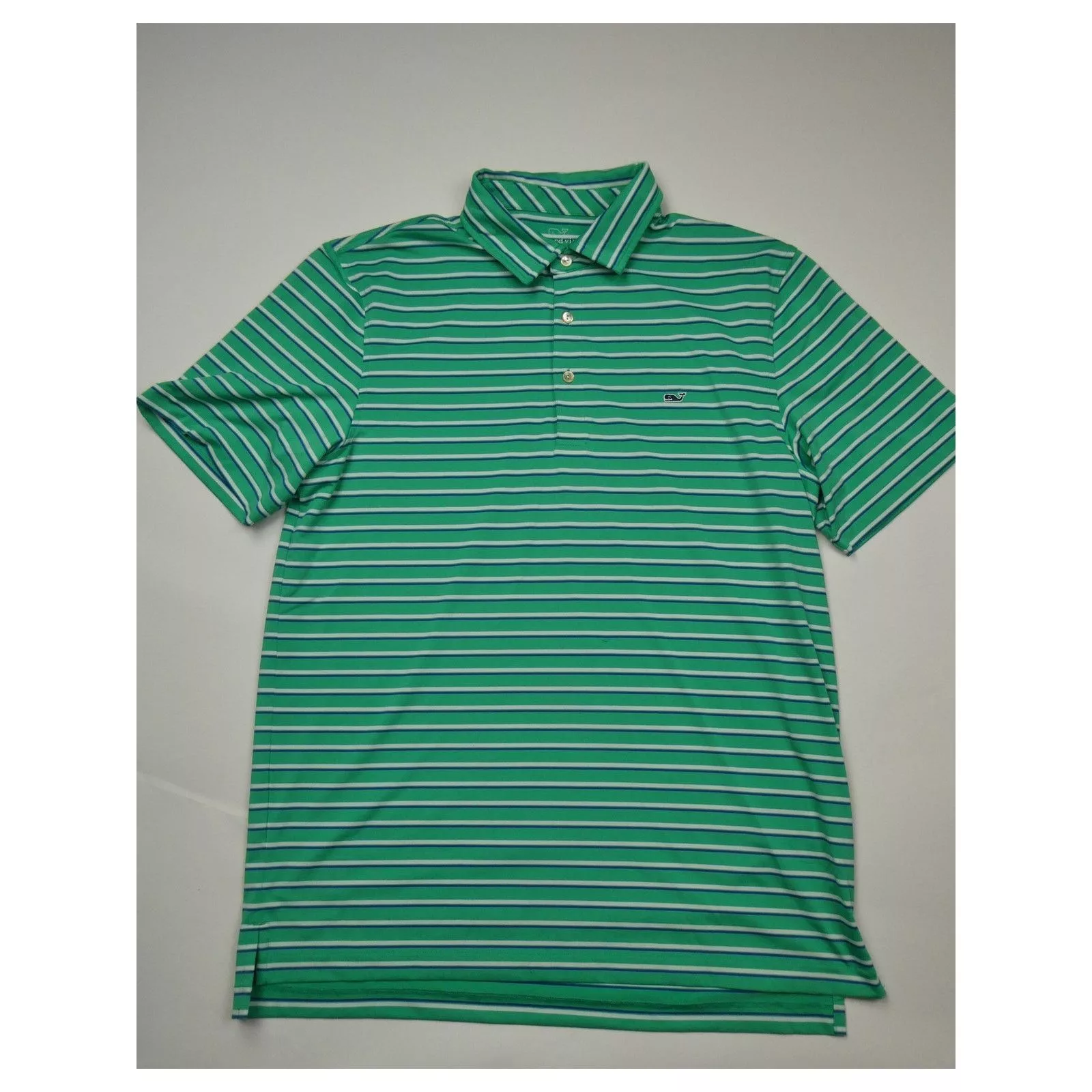 Vineyard Vines Polos Vineyard Vines performance polo shirt, green stripe, medium