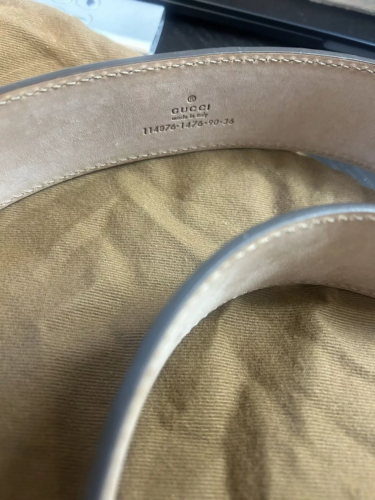 Gucci Belts Gucci purple leather belt