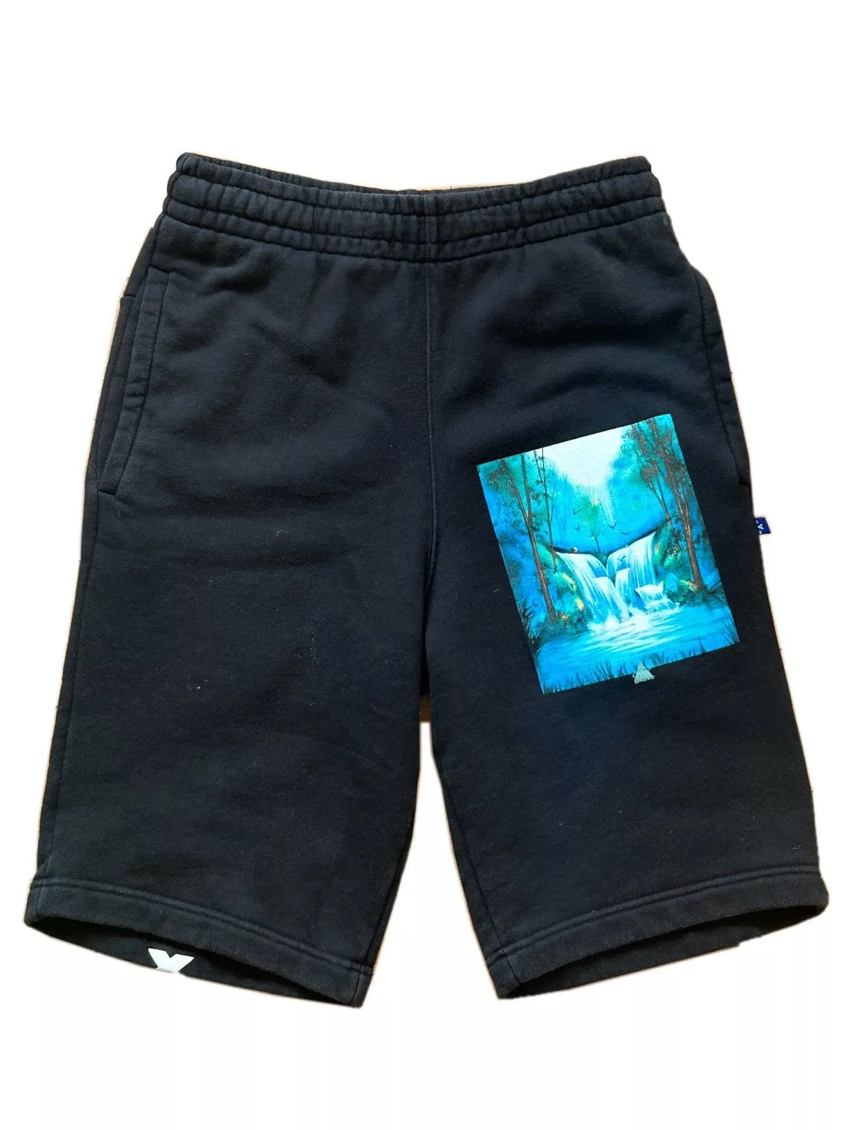 Off-White Shorts Off-White black waterfall graphic sweat shorts