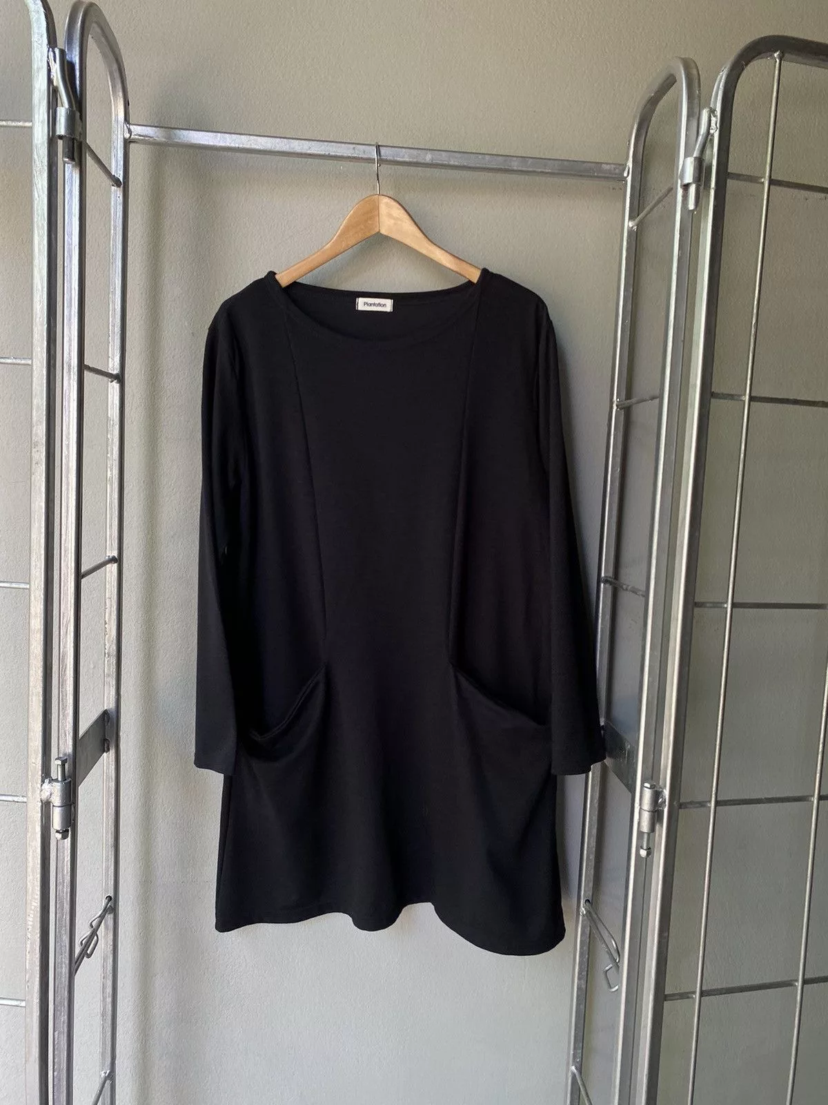 Issey Miyake Maxi Dresses Issey Miyake Plantation 2 pocket black dress