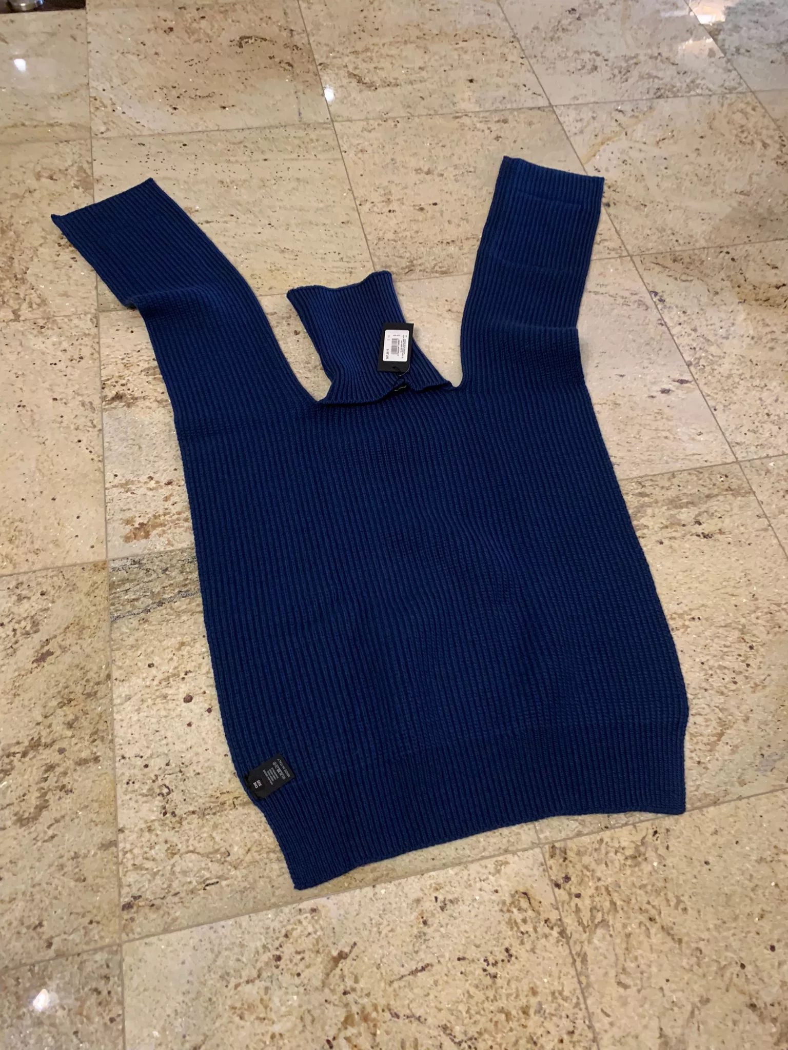 Raf Simons Periodicals Raf Simons TO Turtleneck Single Panel With Patches Blue
