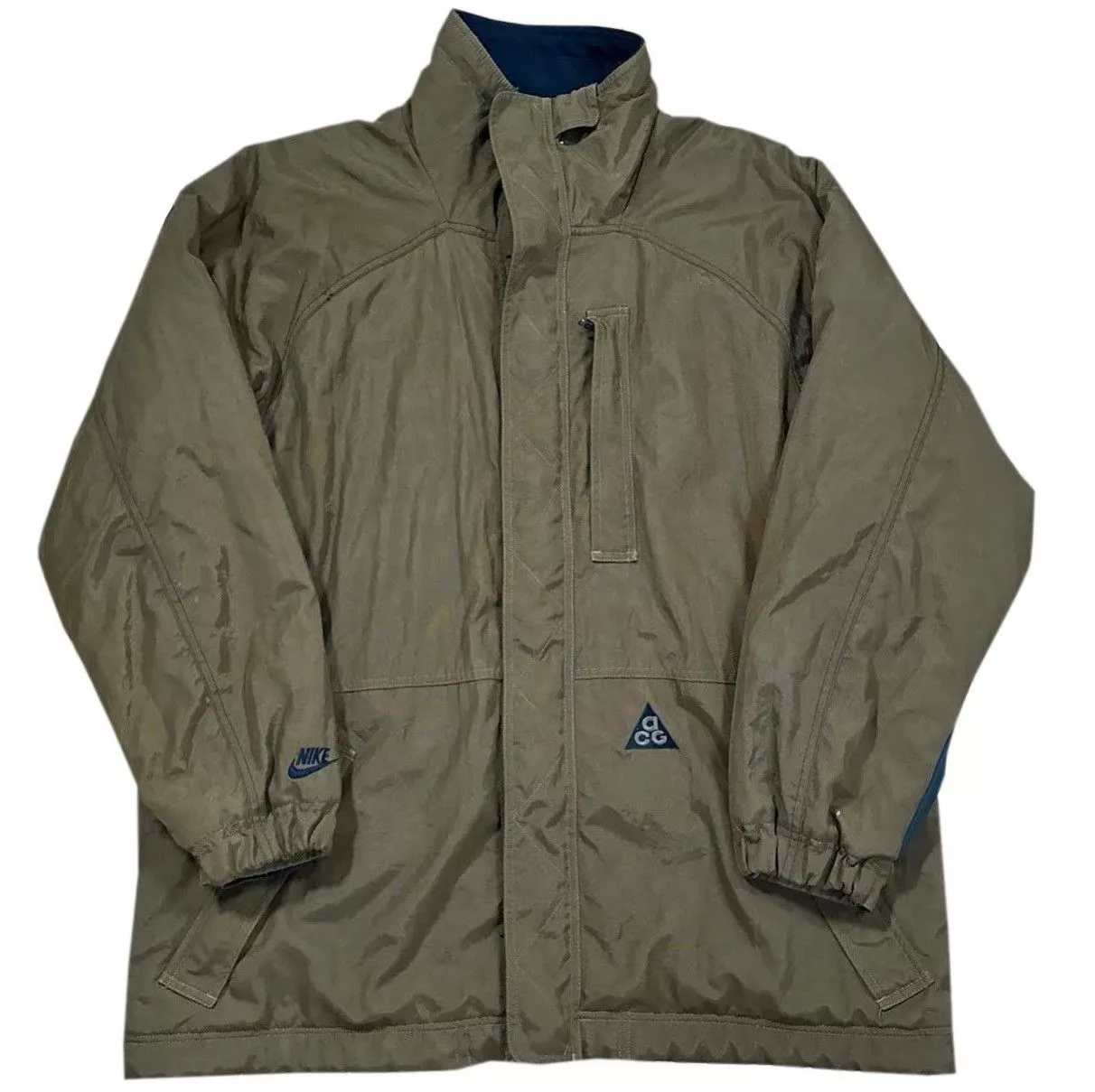 Nike Heavy Coats Vintage Nike ACG Long Olive Coat (Size L) Green