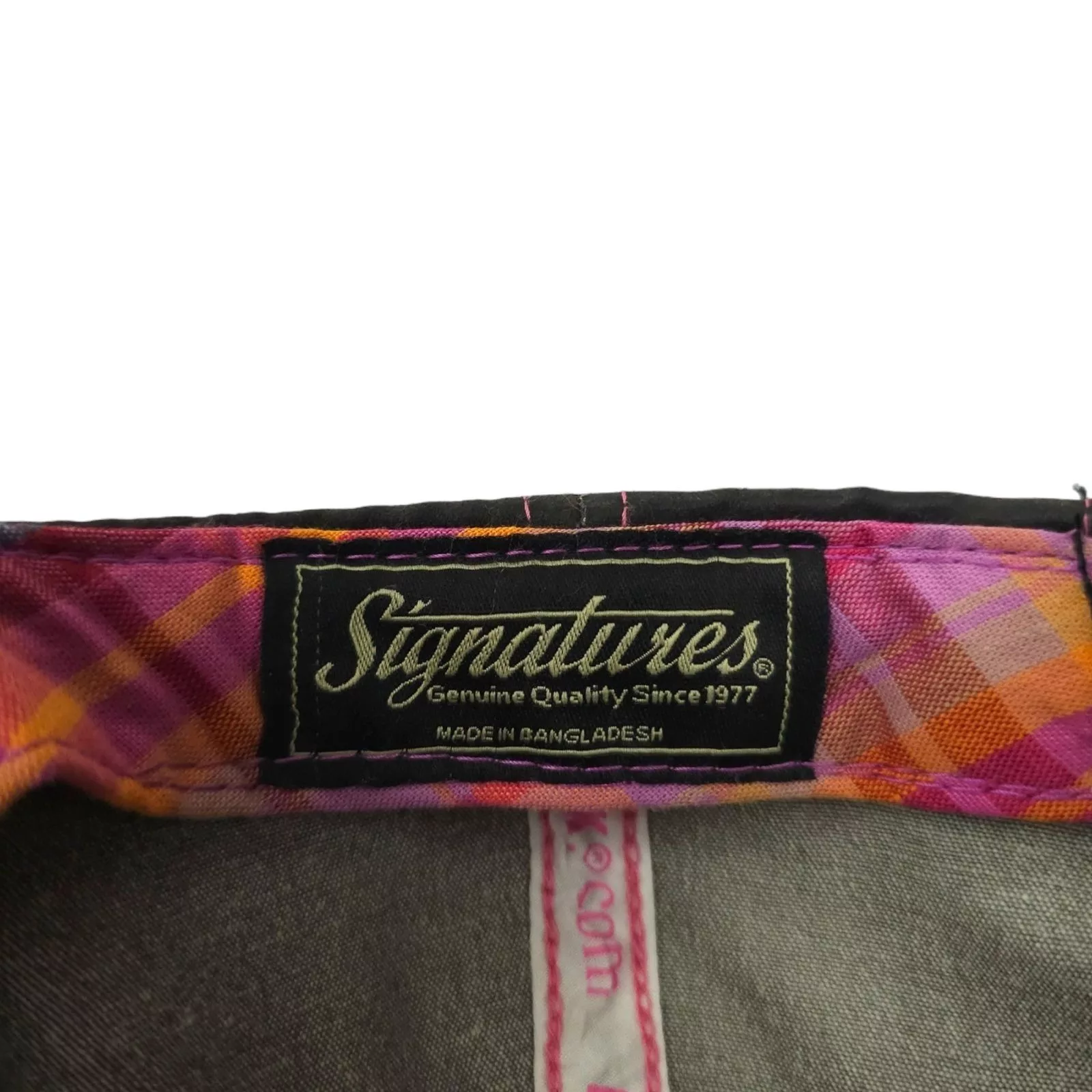 Signatures Hats Signatures Mossy Oak Black Pink Distressed Tuck Strap Adjustable Cap