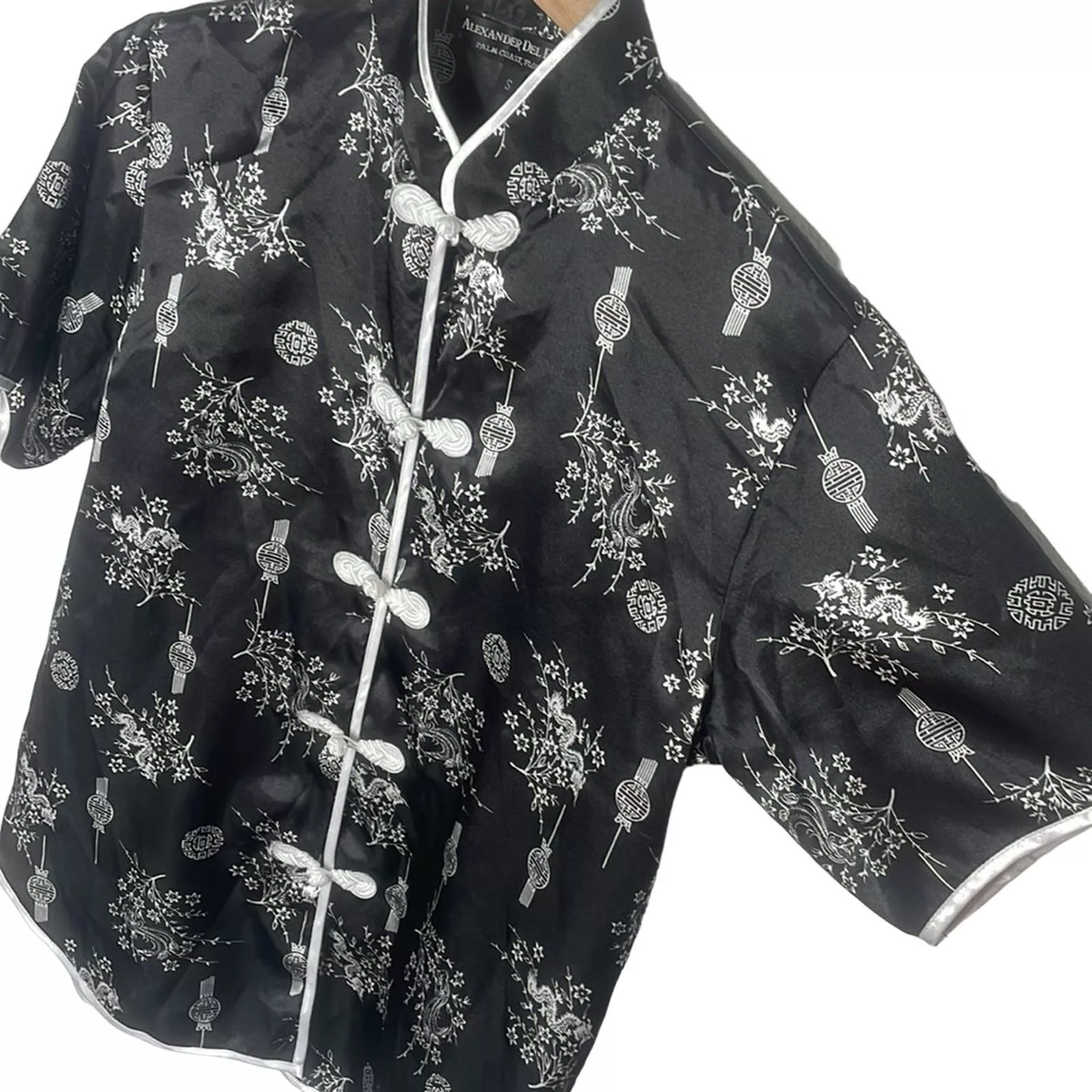 Other Long Sleeve T Shirts Other 100% Satin Button Down Black