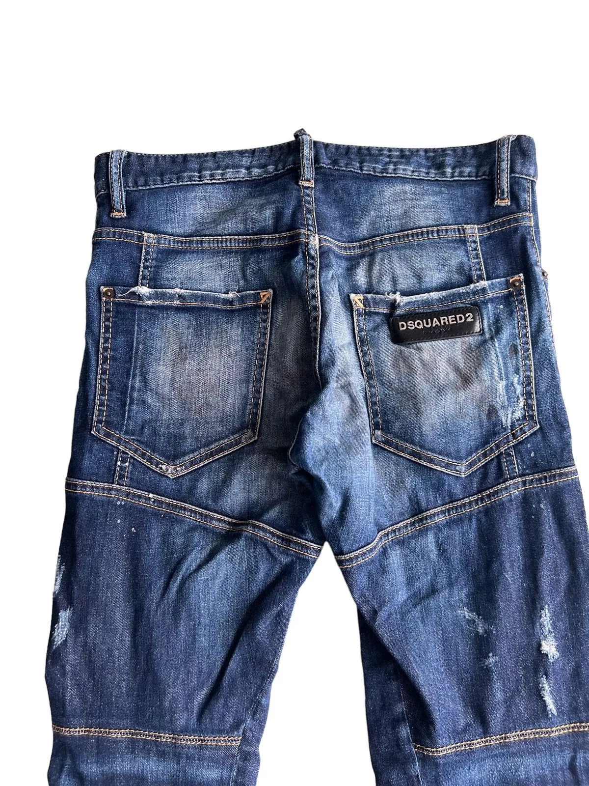 Dsquared2 Denim 2017 DSQUARED2 🇮🇹 Tidy Biker Jeans Denim Distressed Blue