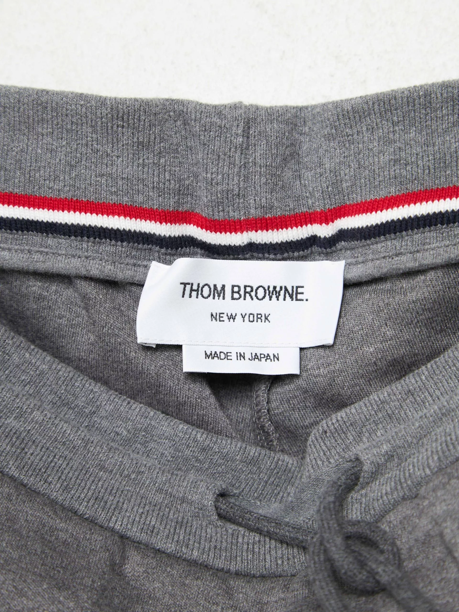 Thom Browne Shorts Thom Browne Gray Cotton Striped Shorts
