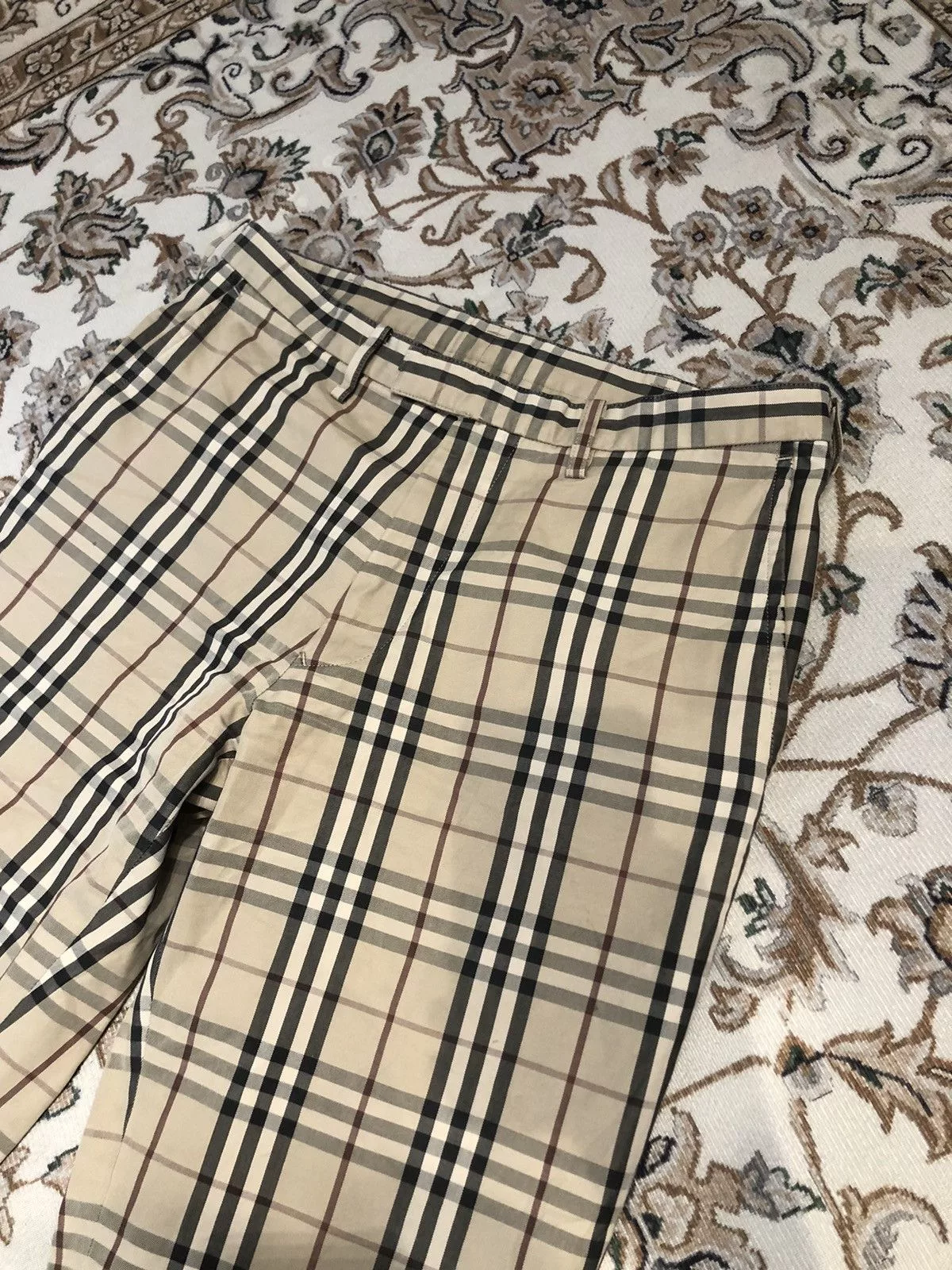 Burberry Casual Pants BURBERRY NOVA CHECK PANTS Beige