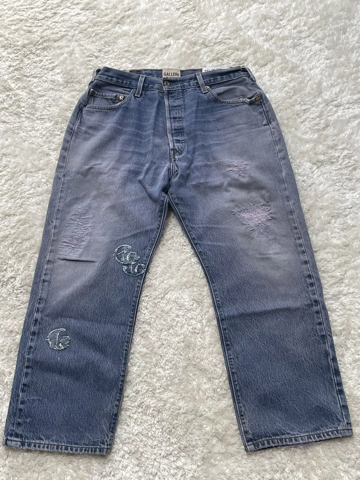 Gallery Dept. Denim Gallery Dept. 1/1 Custom Distresse Violet G-Patch Denim Blue