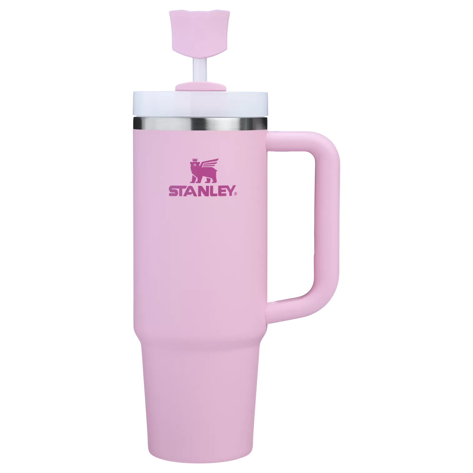 Stanley Quencher Stay Smooth Straw Top Cover In Cherry Blossom Pink