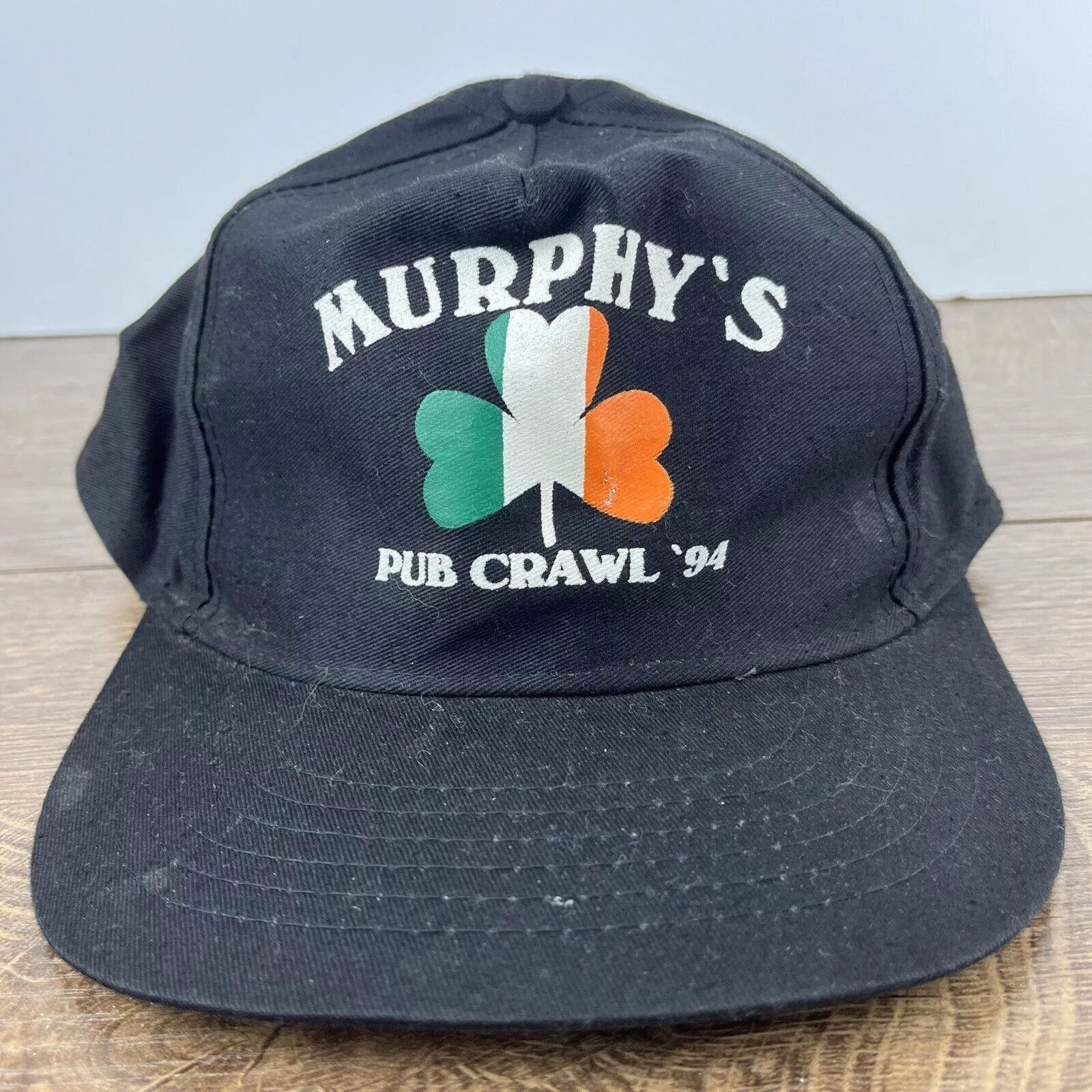 Other Hats Other Murphys Hat Murphys Pub Crawl 1994 Black Hat Snapback Adjust
