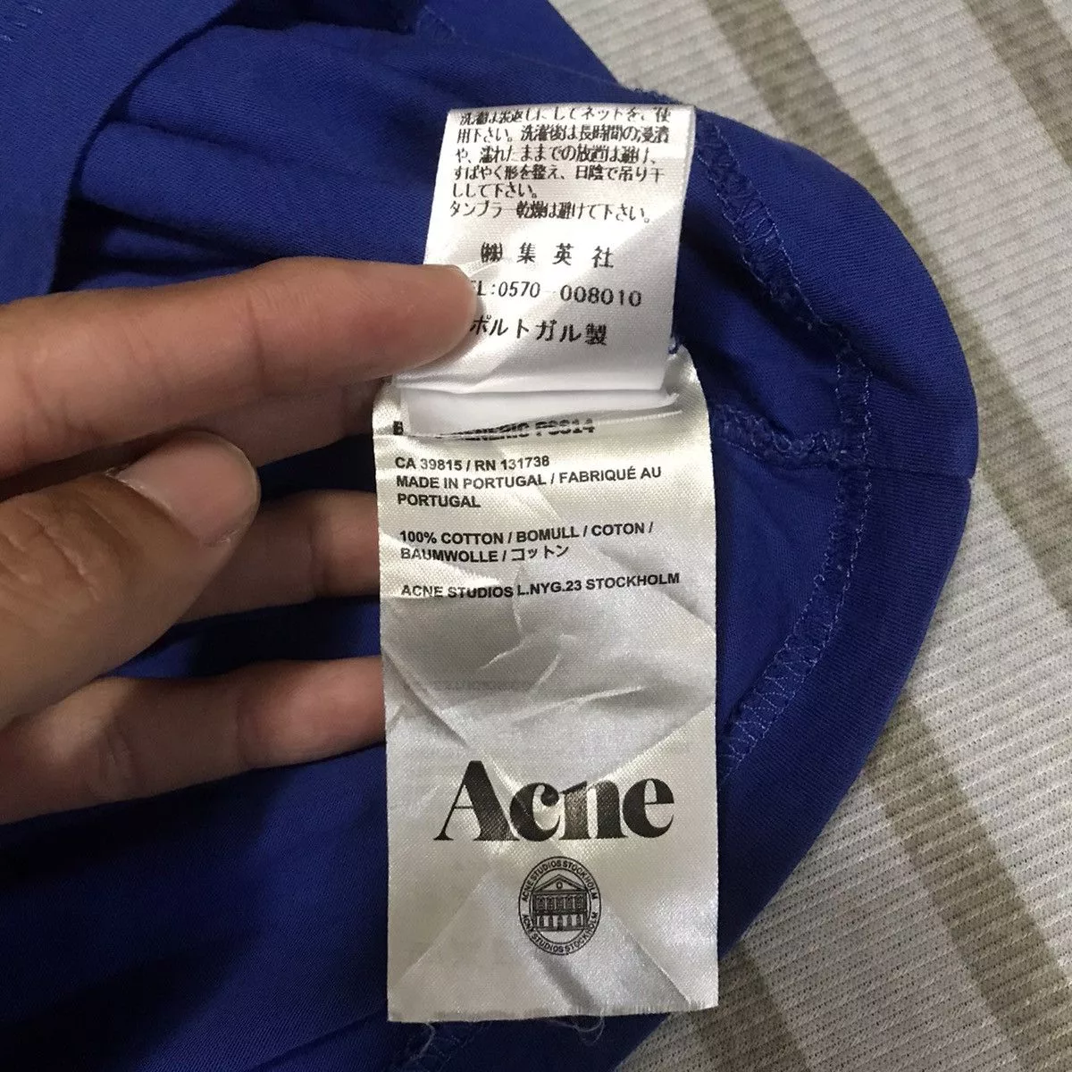 Acne Studios Short Sleeve T Shirts ACNE STUDIOS PSS14 TEE Blue
