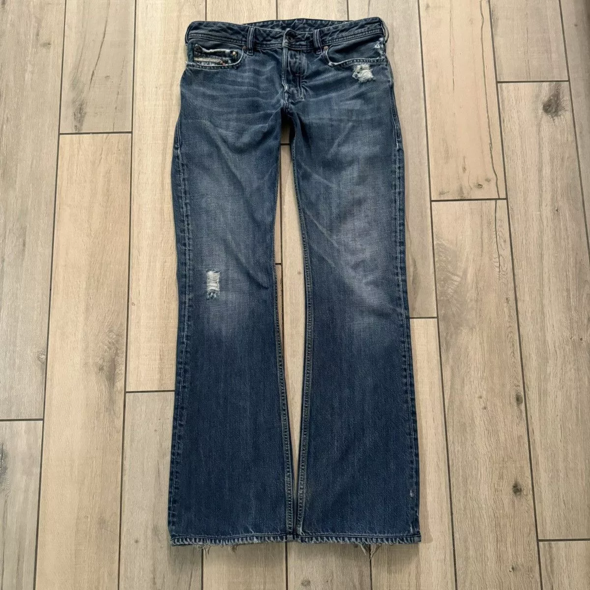 Diesel Jeans Diesel × Miss Me × True Religion Vintage Y2K Cyber Grunge Deisel Low Rise Distressed Jeans 32 Blue