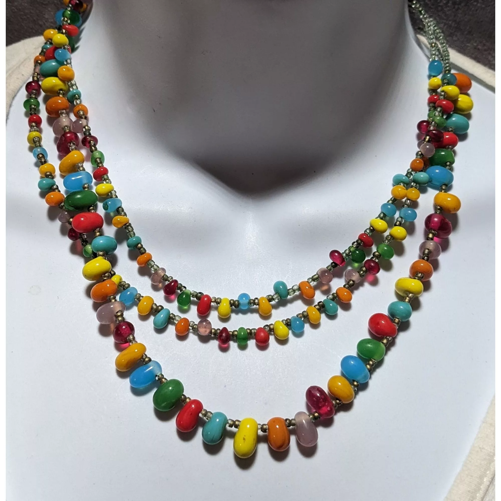 Other Necklaces Other Rainbow Glass Candy Necklace Multi