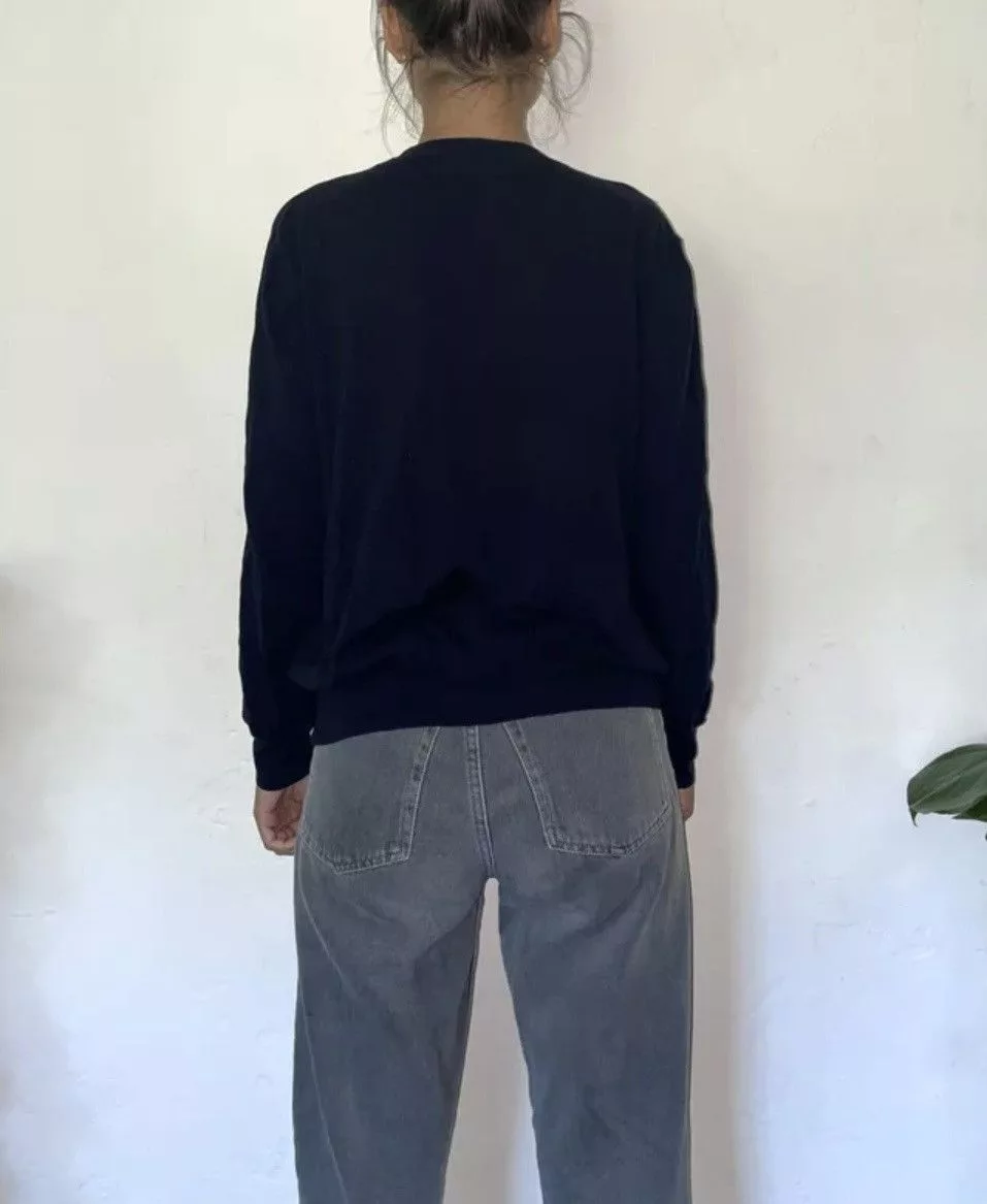 Dries Van Noten Sweaters Dries Van Noten Navy Crewneck Pullover Blue