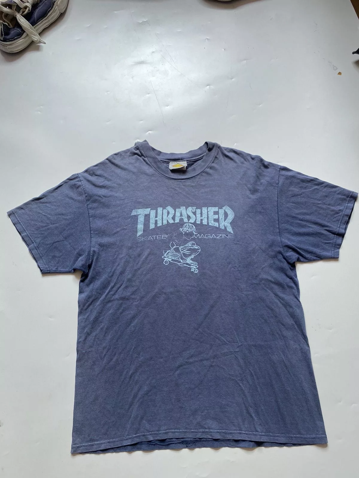 Thrasher Short Sleeve T Shirts Vintage Thrasher Magazine Skate 90s Red Streetwear