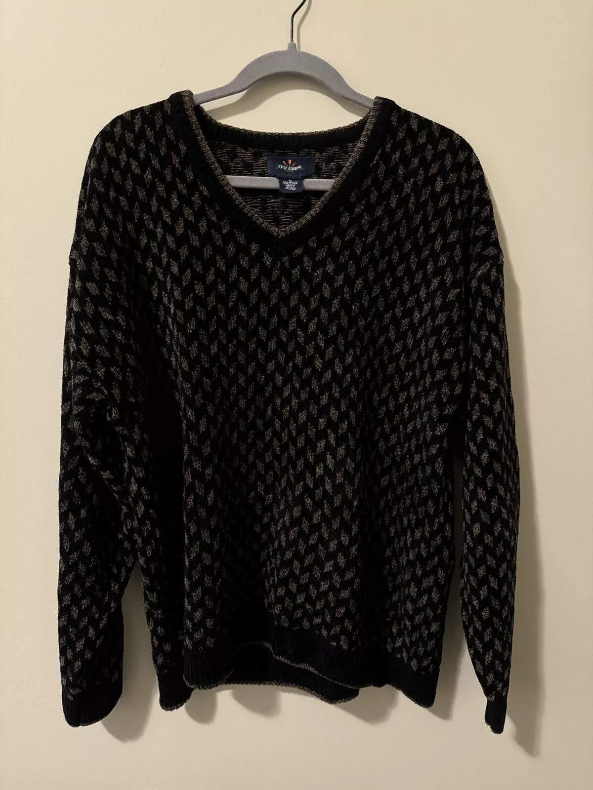 Ivy Crew Sweaters Knitwear Ivy Crew Black/Brown patterned sweater