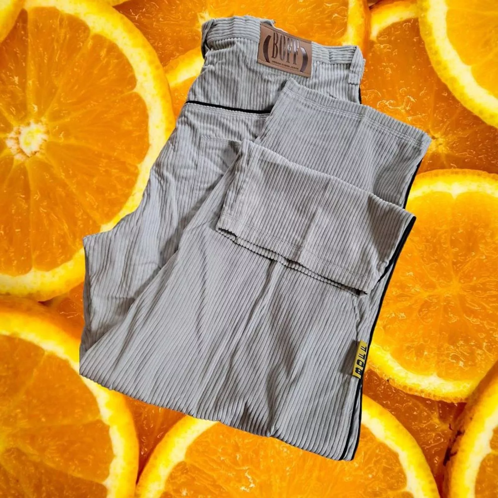Other Casual Pants Other Boff White Corduroy‎ Pants with Black Trim Size 48