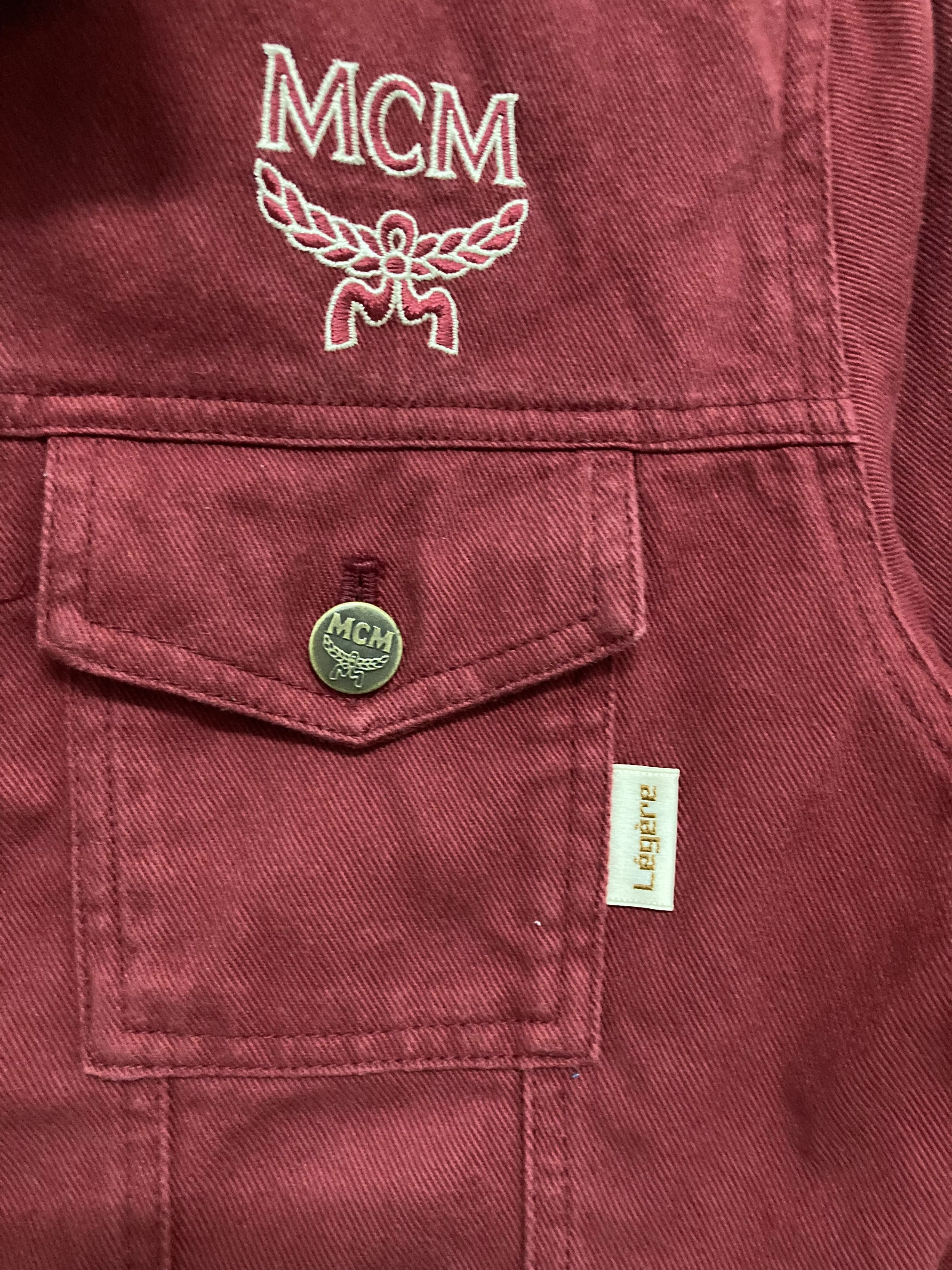 MCM Denim Jackets MCM Denim Jacket Truckle Red