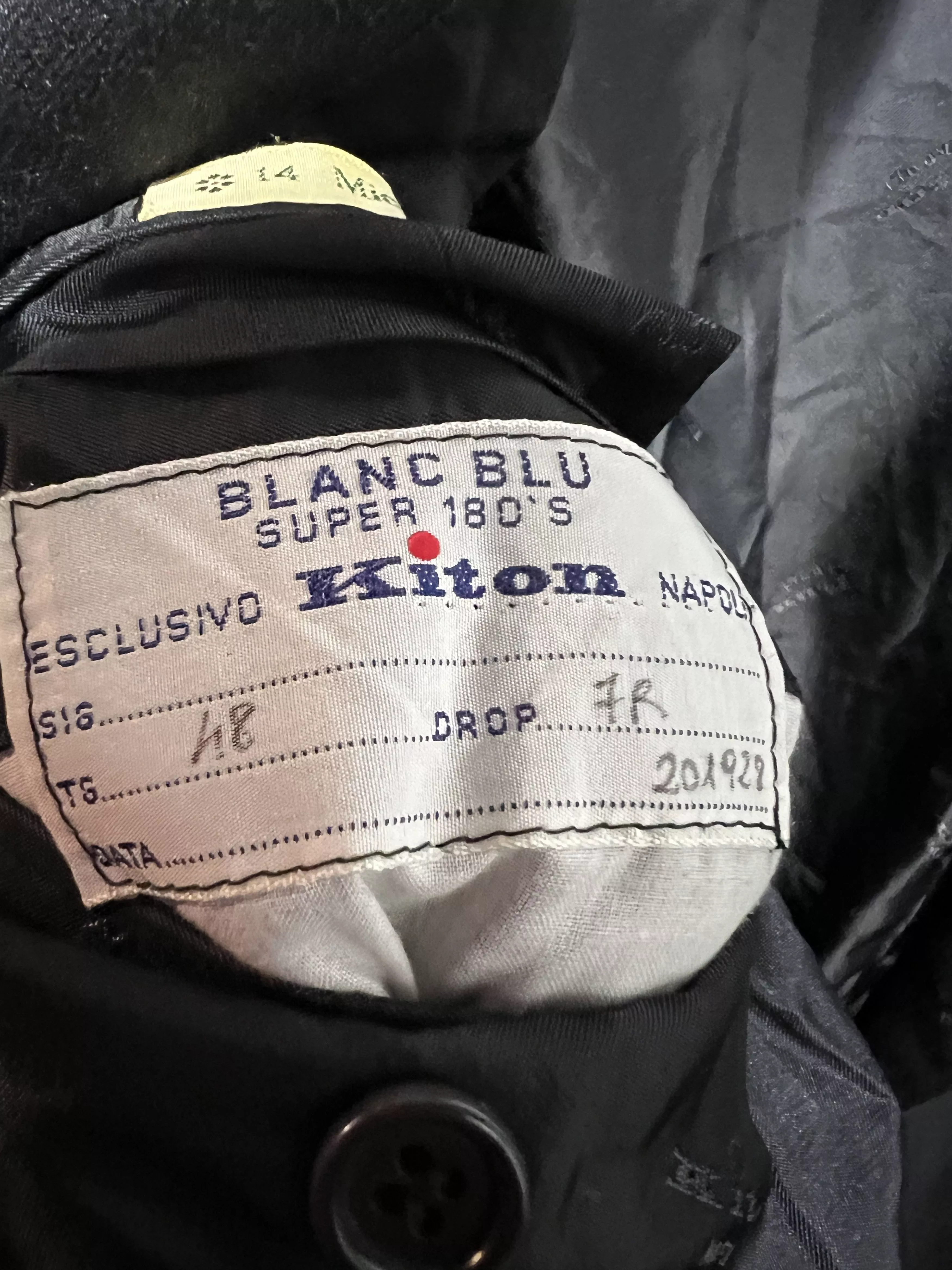 Kiton Blazers Kiton Blazer Jacket size 48 Blanc Blu Super 180 14 Micron Black