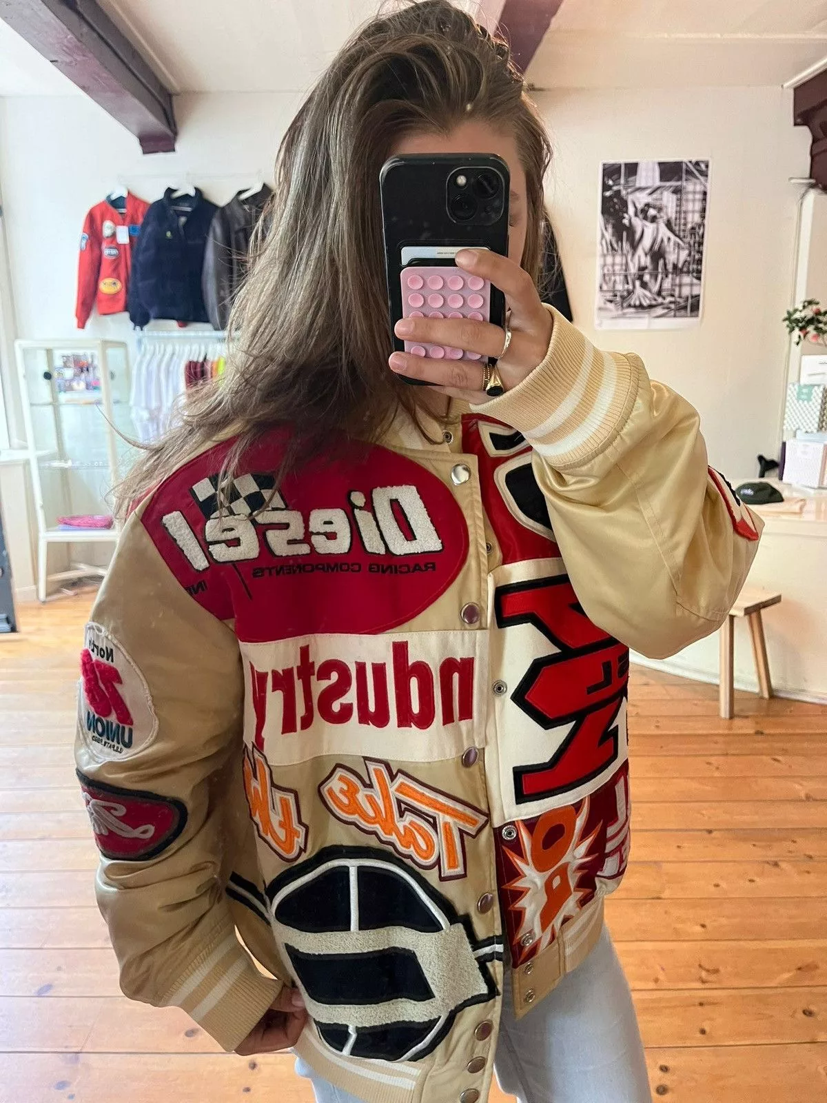 Diesel Bombers Diesel J-Bulc Patch Jacket Beige