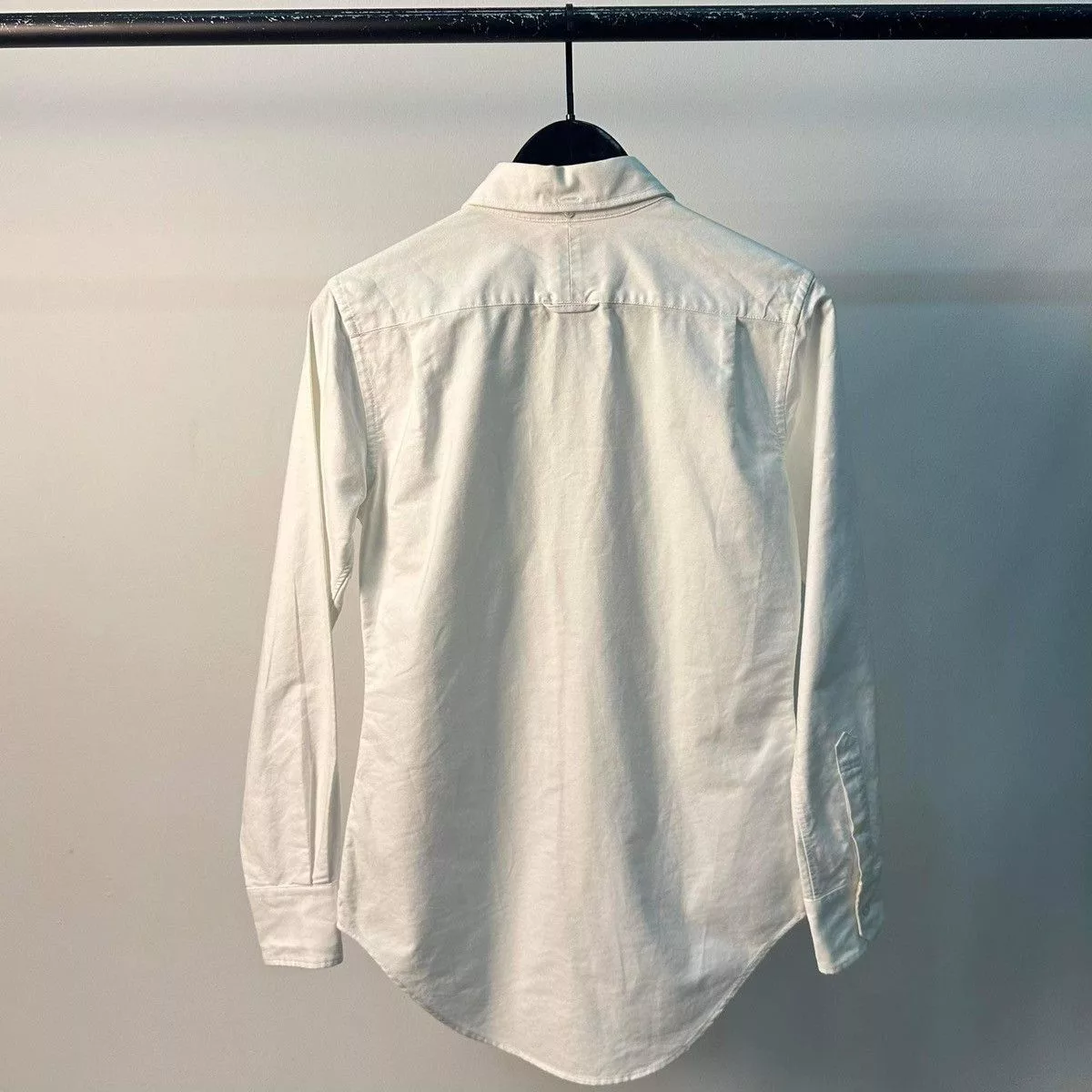 Thom Browne Button Ups THOM BROWNE STRIPED OXFORD SHIRT White Luxury