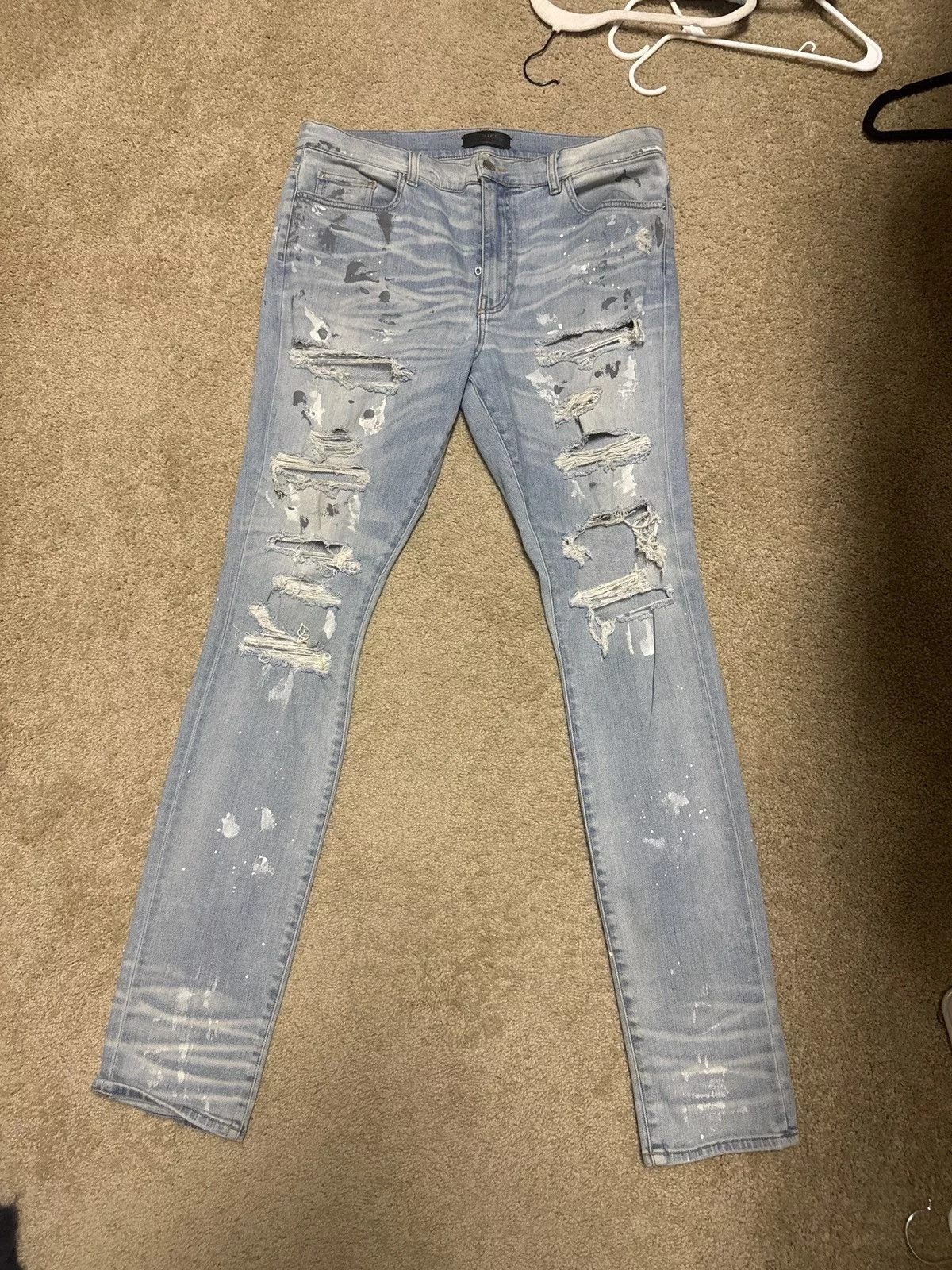 Amiri Denim Amiri paint spatter denim classic Blue