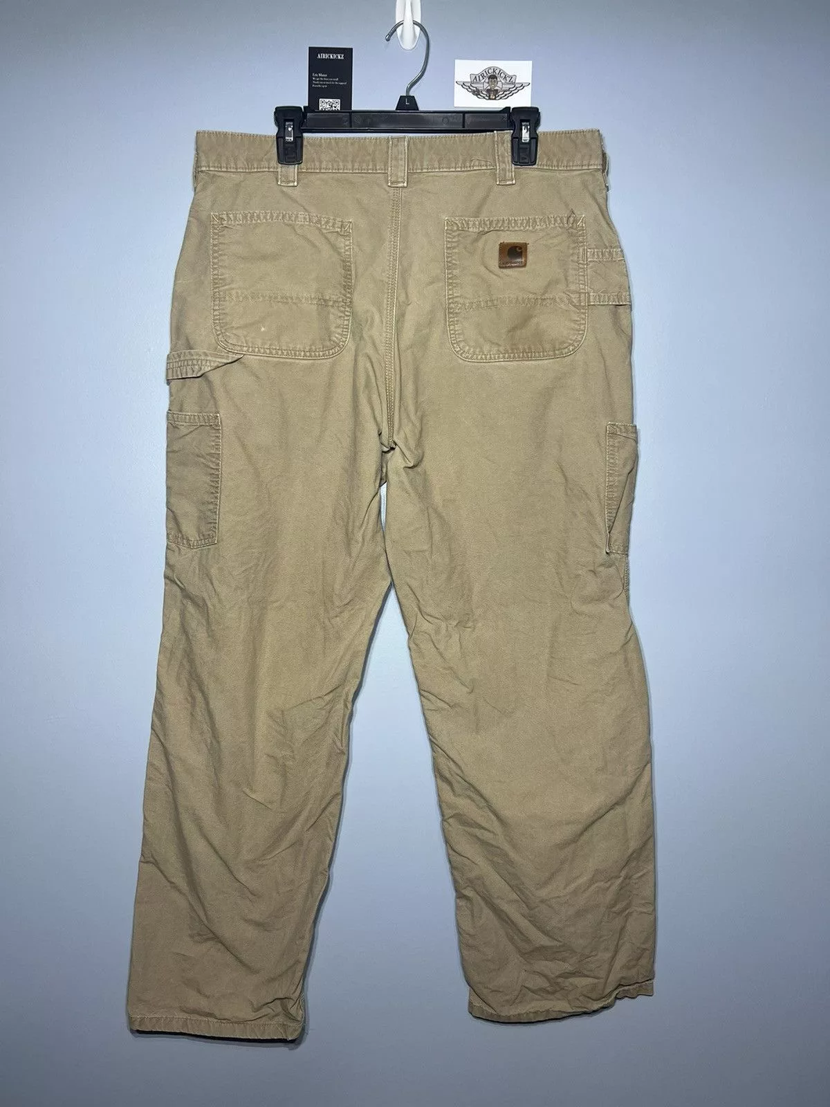 Carhartt Casual Pants Carhartt × Vintage Vintage dungaree fit khaki carhartt jeans workwear Brown Streetwear