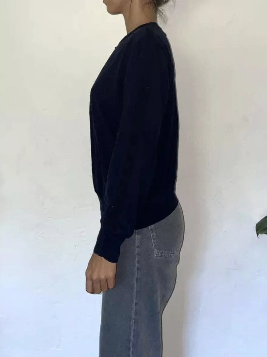 Dries Van Noten Sweaters Dries Van Noten Navy Crewneck Pullover Blue