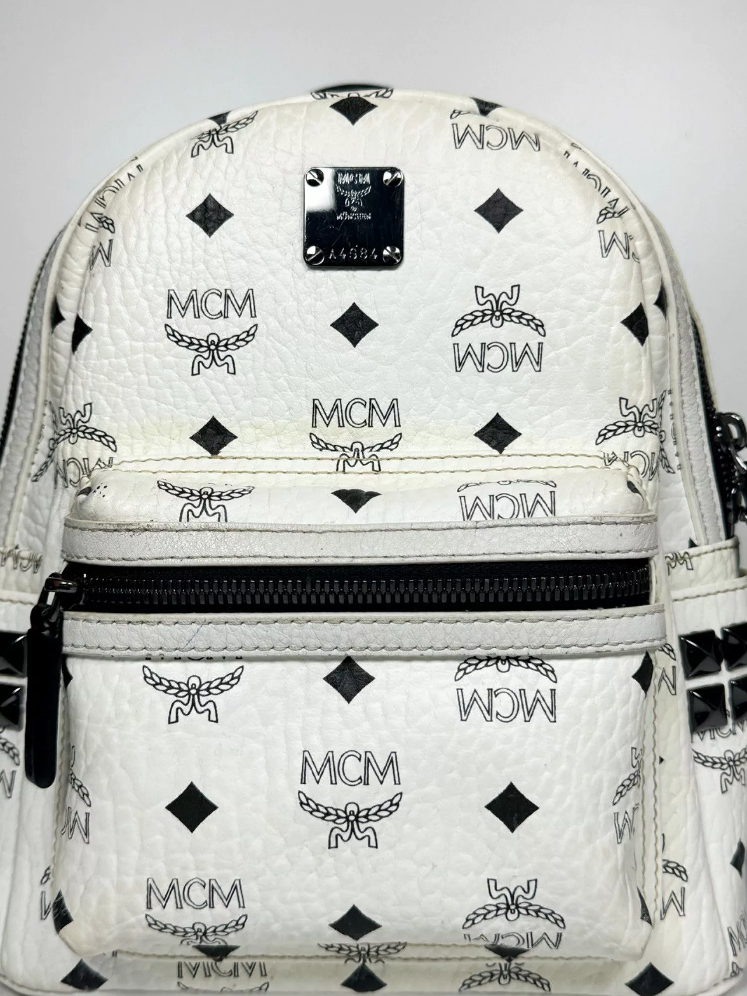 MCM Bags Luggage MCM Monogram Visetos Back Pack White