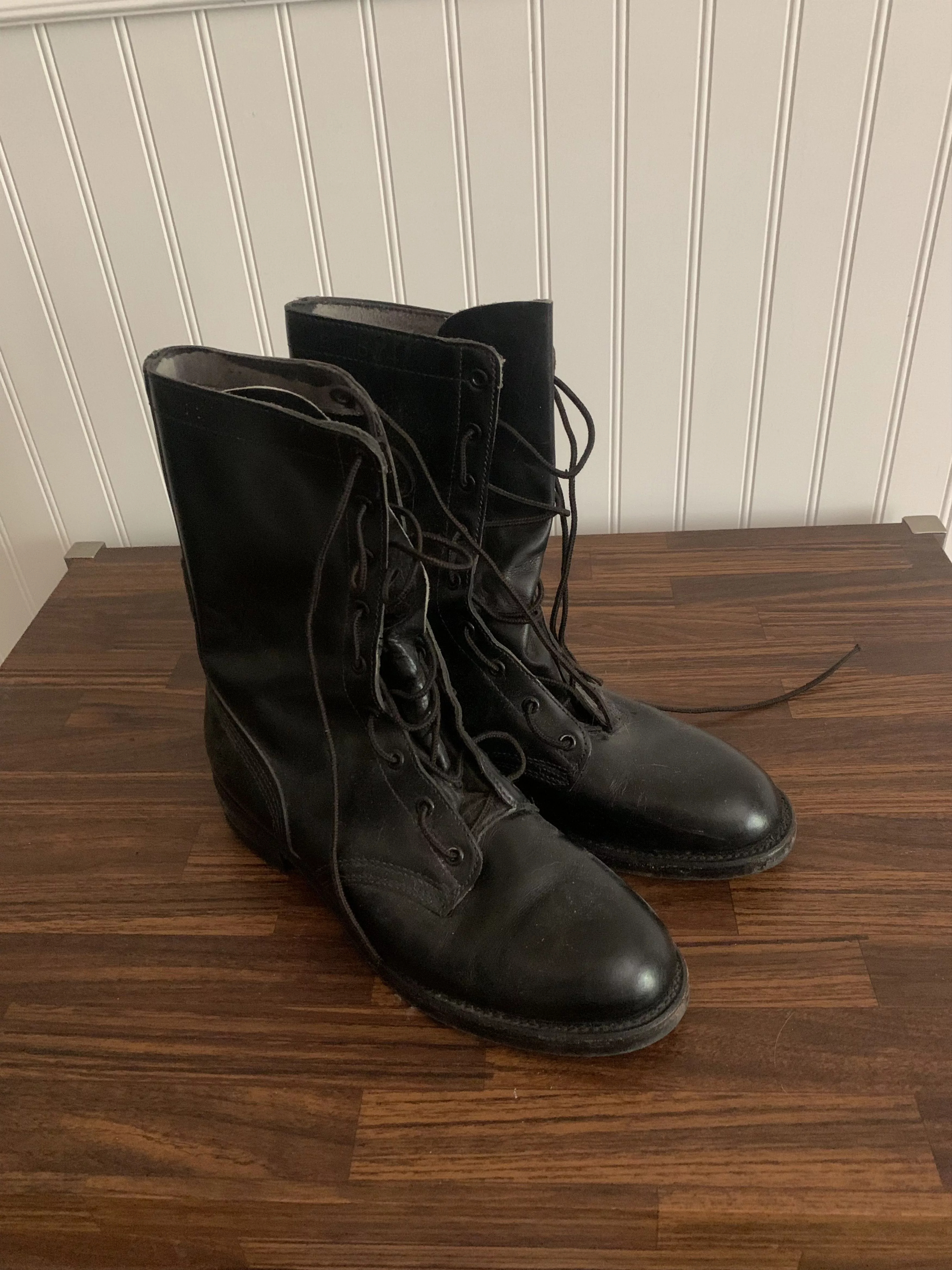 Vintage Boots Vintage Black Combat Boots Size 8 from 1974