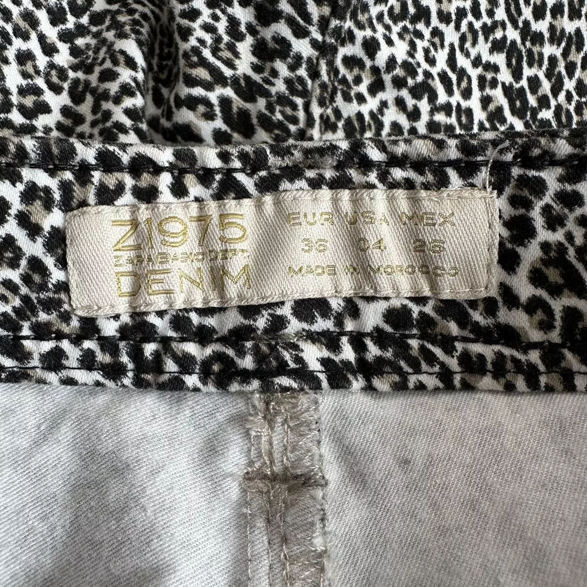 Zara Jeans Zara Basic Denim Z1975 Leopard Skinny Jeans Multi