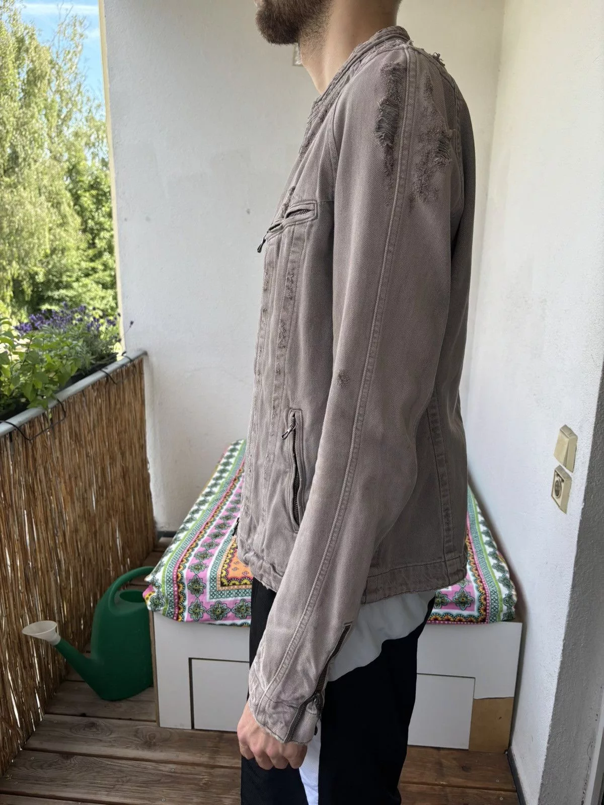 Julius Denim Jackets Julius Juluis 7 Denim Jacket Beige