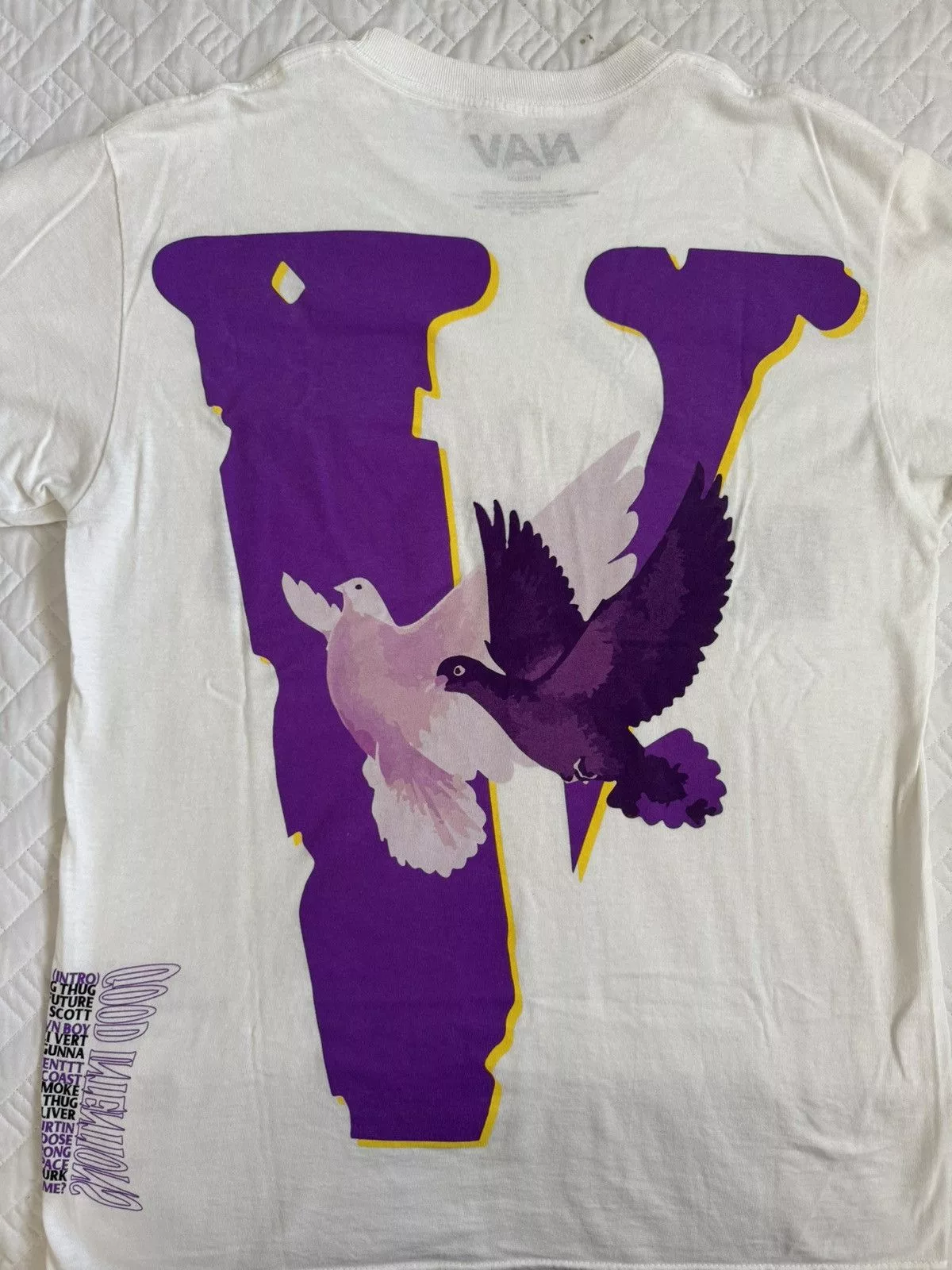 Vlone Short Sleeve T Shirts Nav x Vlone Dove Tee White
