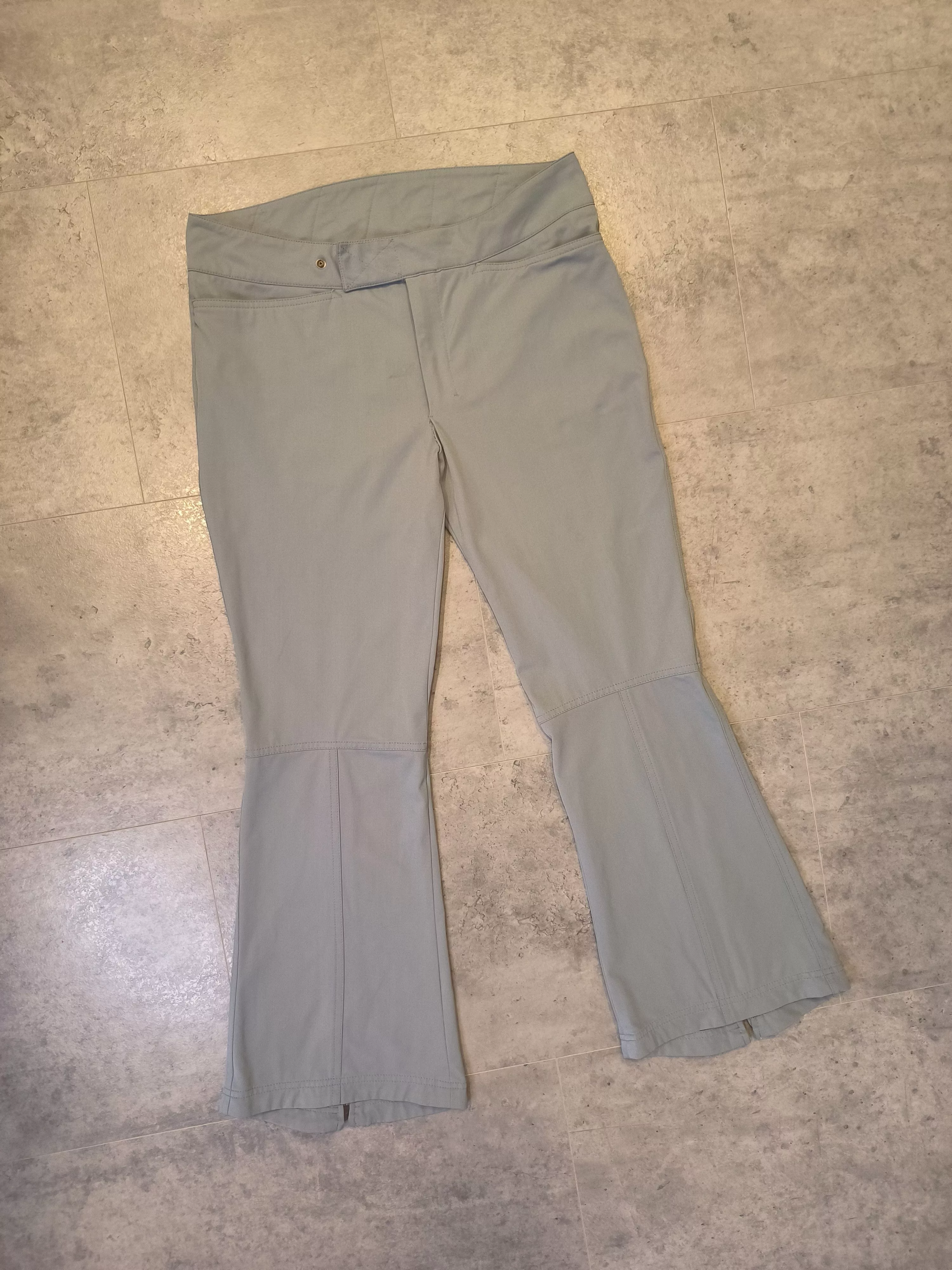 Prada Pants Bell-Bottom Basic Made in Italy Flared Gray