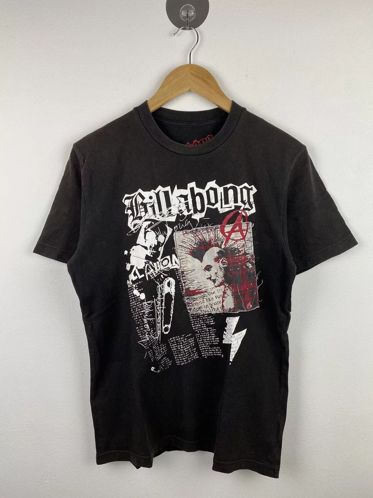 Billabong Short Sleeve T Shirts Billabong × Seditionaries Billabong Anarchy Punk T-shirt Black