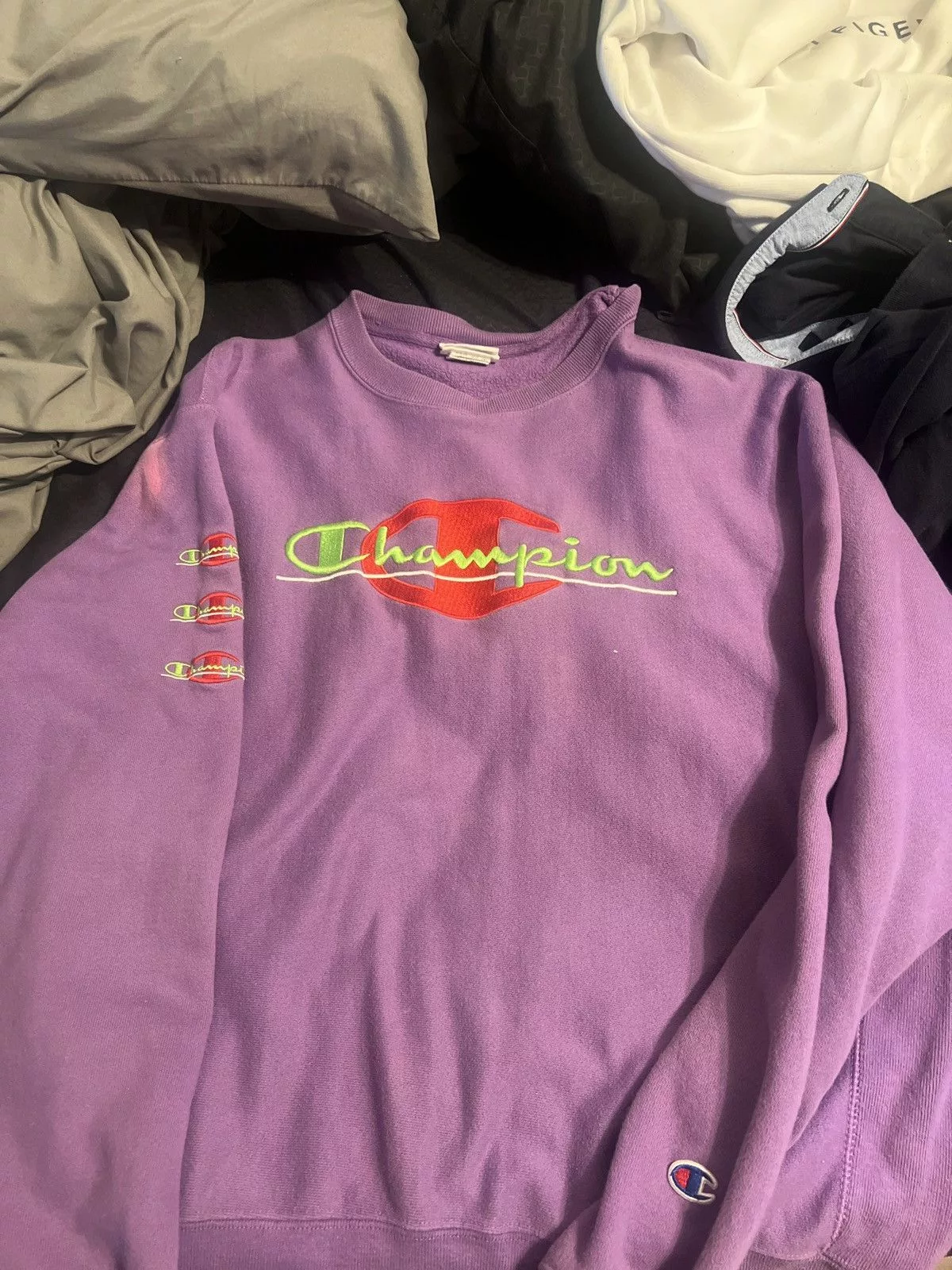 Champion Sweaters Knitwear Vintage Champion Sweater Purple