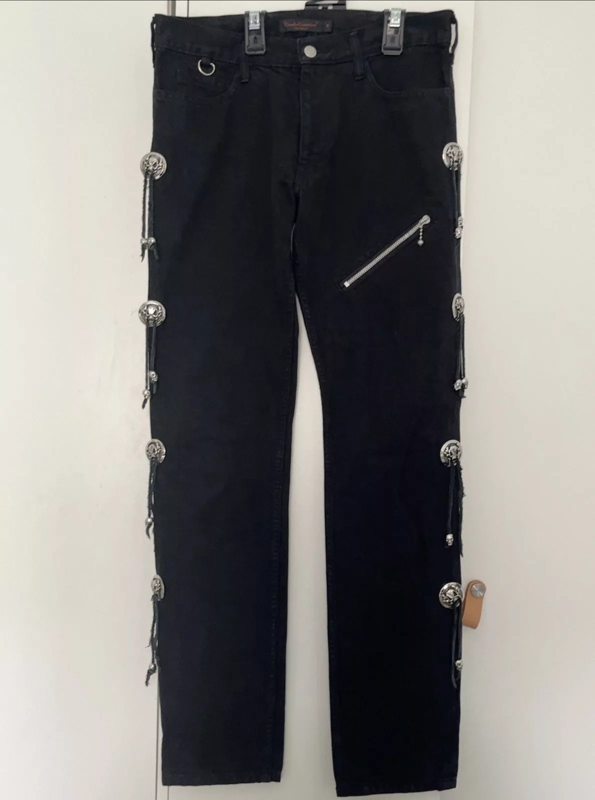 Undercover Denim Undercover skulls button archive denim jeans Black