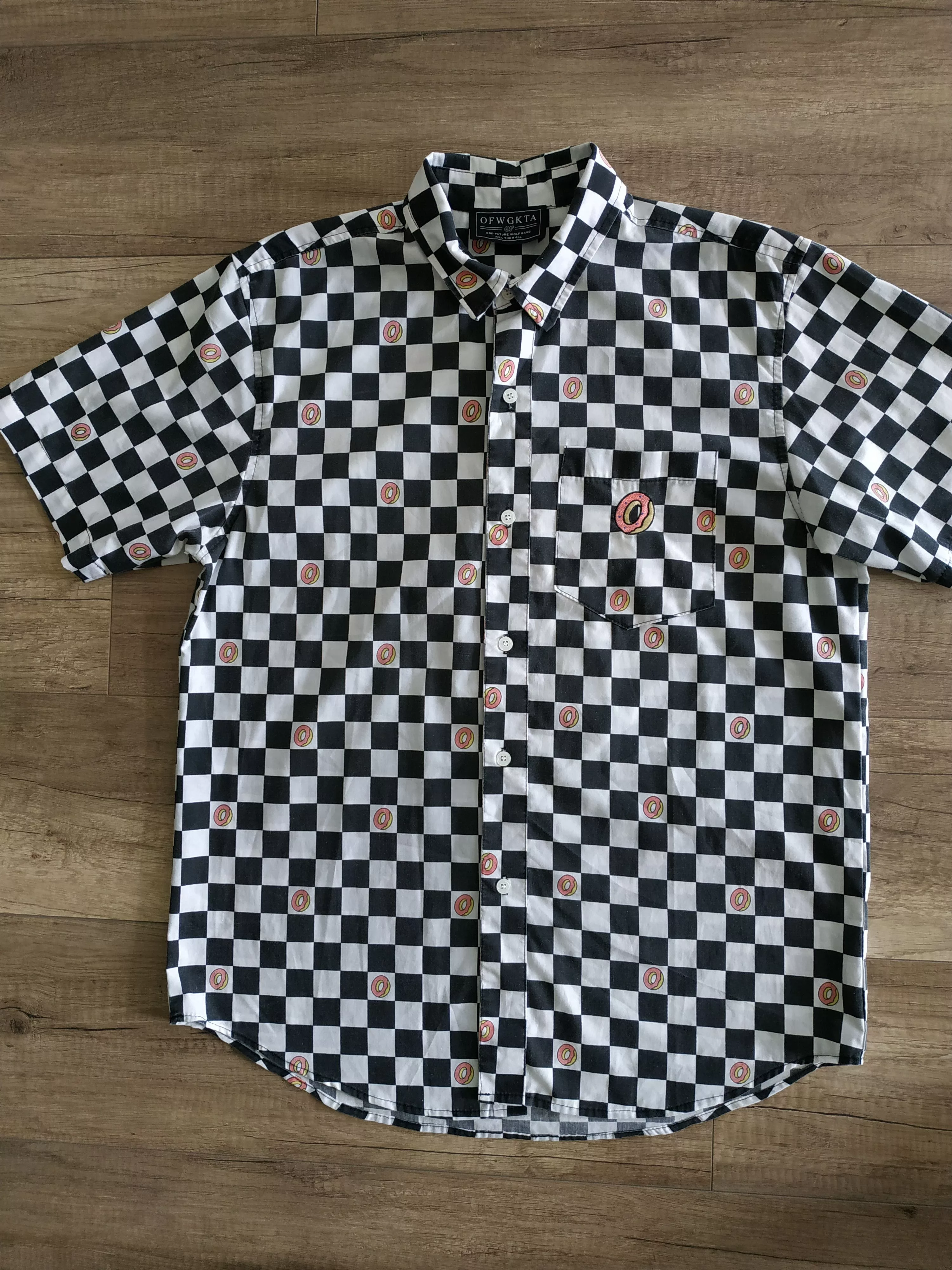 Golf Wang Shirts Button Ups Golf Wang × Odd Future × Tyler The Creator Odd Future Golf Wang Men's Button Up Shirt, s. L/XL White