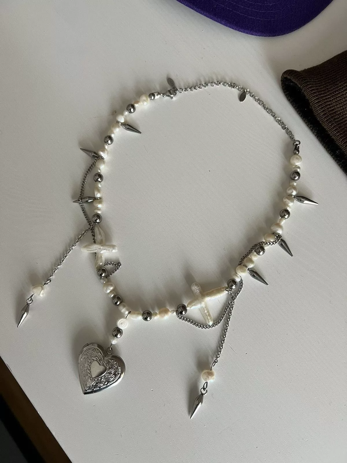 Handmade Necklaces Handmade × Vintage 1/1 Handmade necklace Silver Streetwear