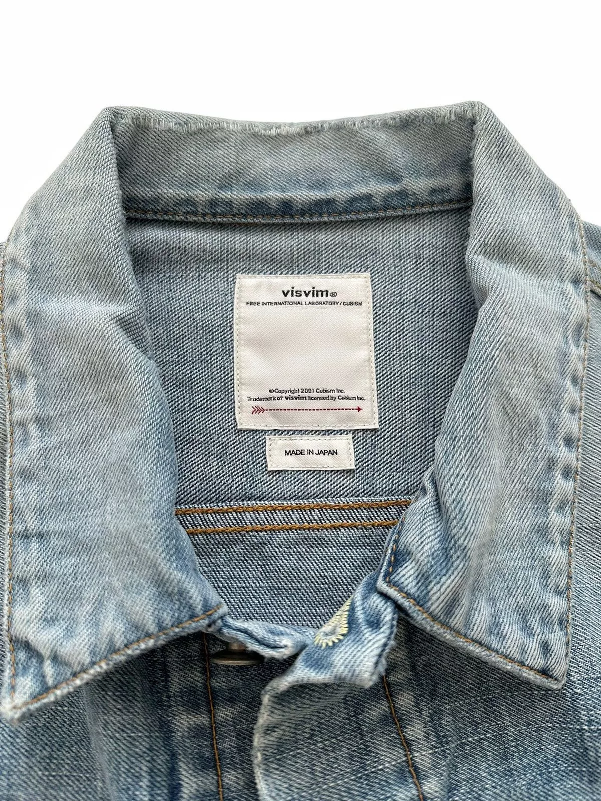 Visvim Denim Jackets Visvim Sz2 19SS 101 Social Sculpture Distressed Denim Jacket Blue
