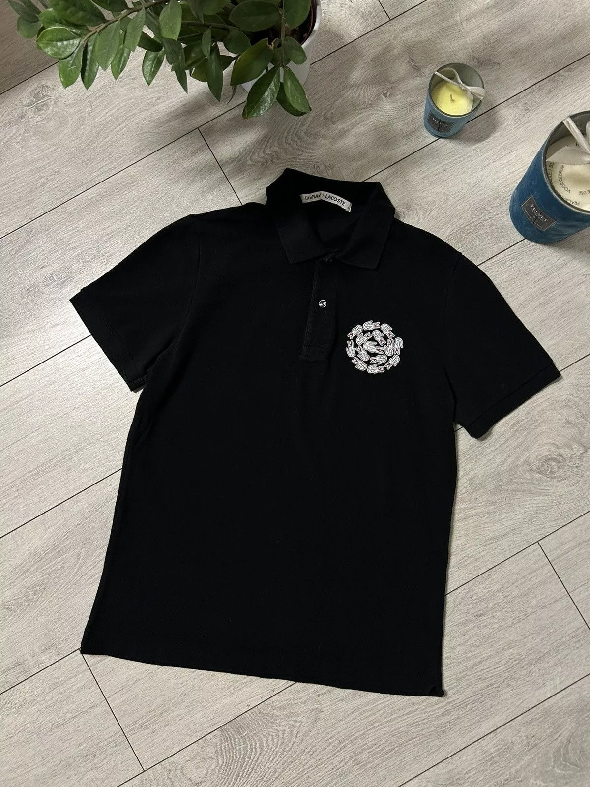 Lacoste Polos Lacoste × Vintage Limited Edition Campanas X Lacoste Black Polo M Streetwear