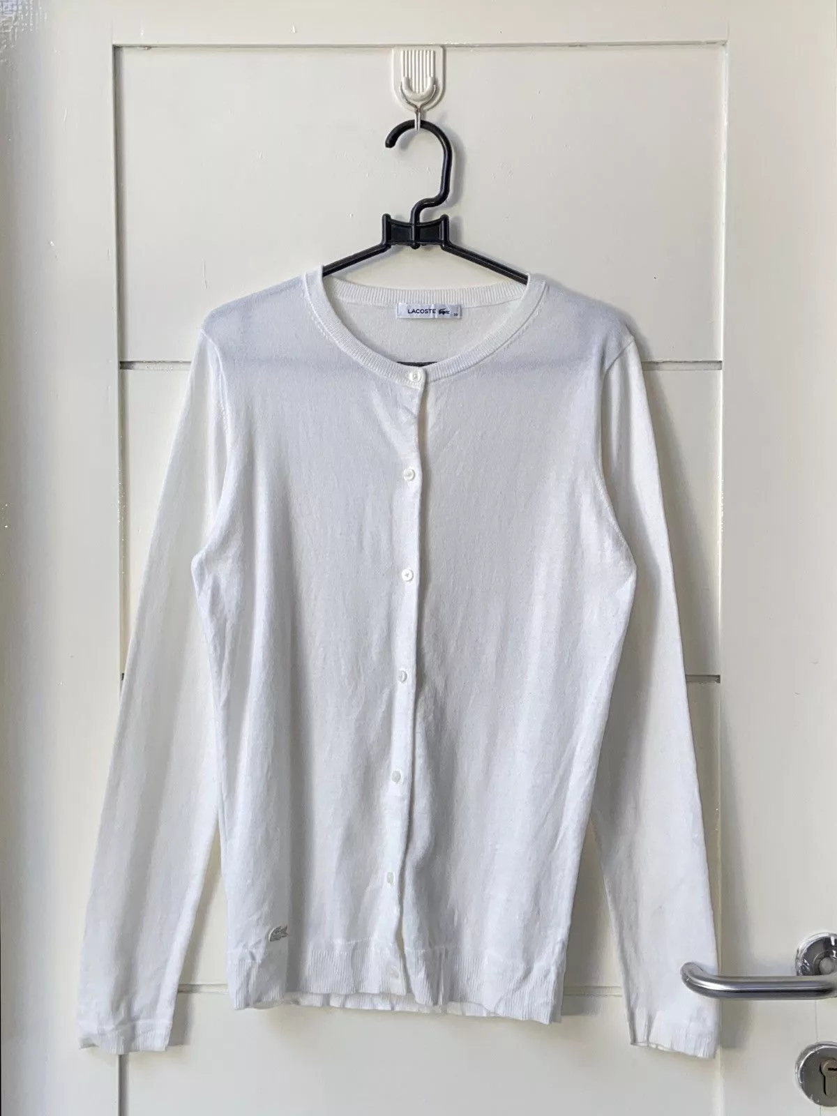 Lacoste Light Jackets LACOSTE White Cardigan