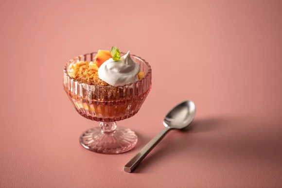 Archie Pink Footed Dessert Bowl 10oz