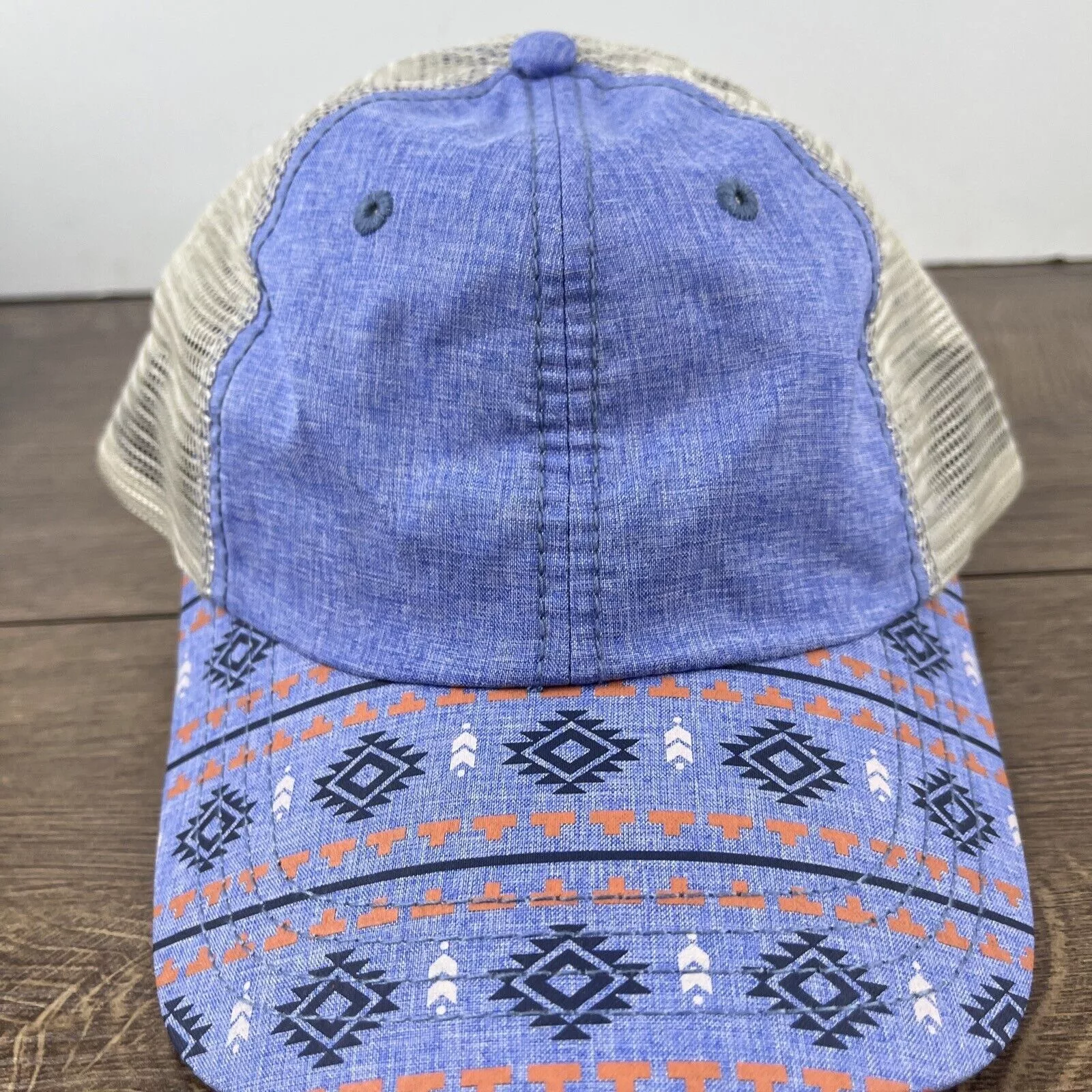 Other Hats Other Aztec Blue Hat Blue Hat Adjustable Adult Size Hat Blue Cap