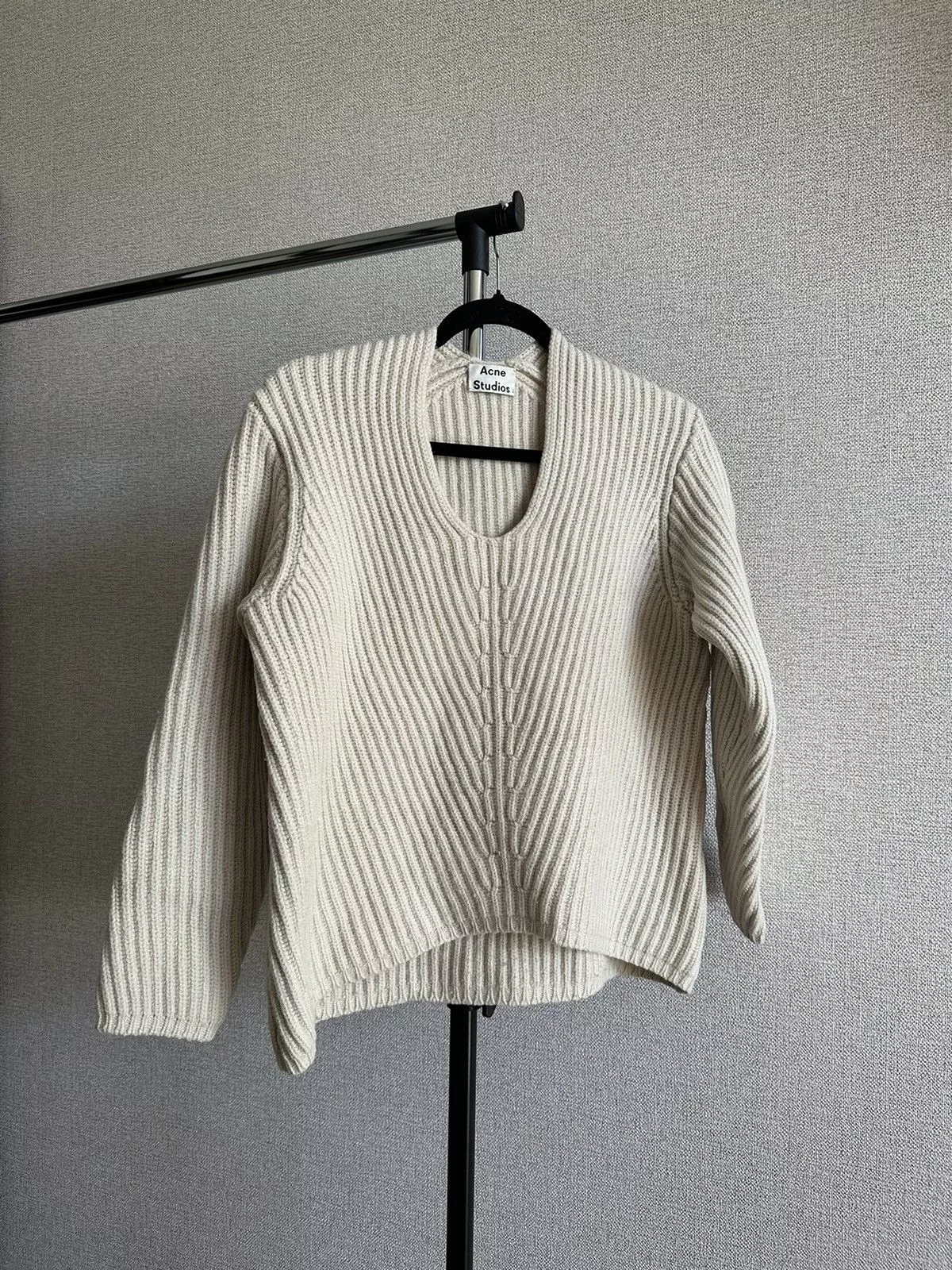 Acne Studios Sweaters Women’s Acne Studios Deborah L-wool Oversized Sweater Beige Luxury