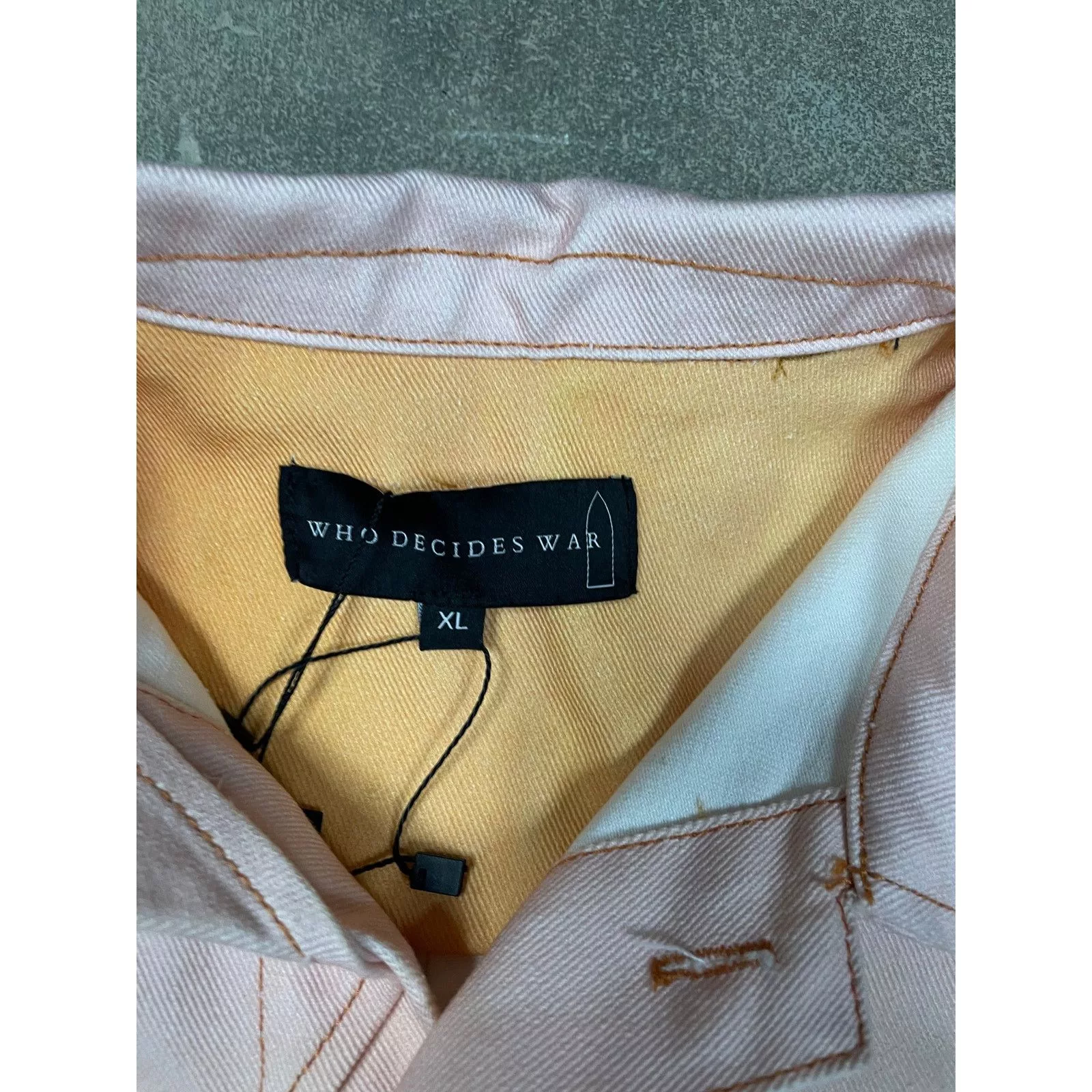 Who Decides War Denim Jackets Who Decides War WDW Button UP Pink XL Used