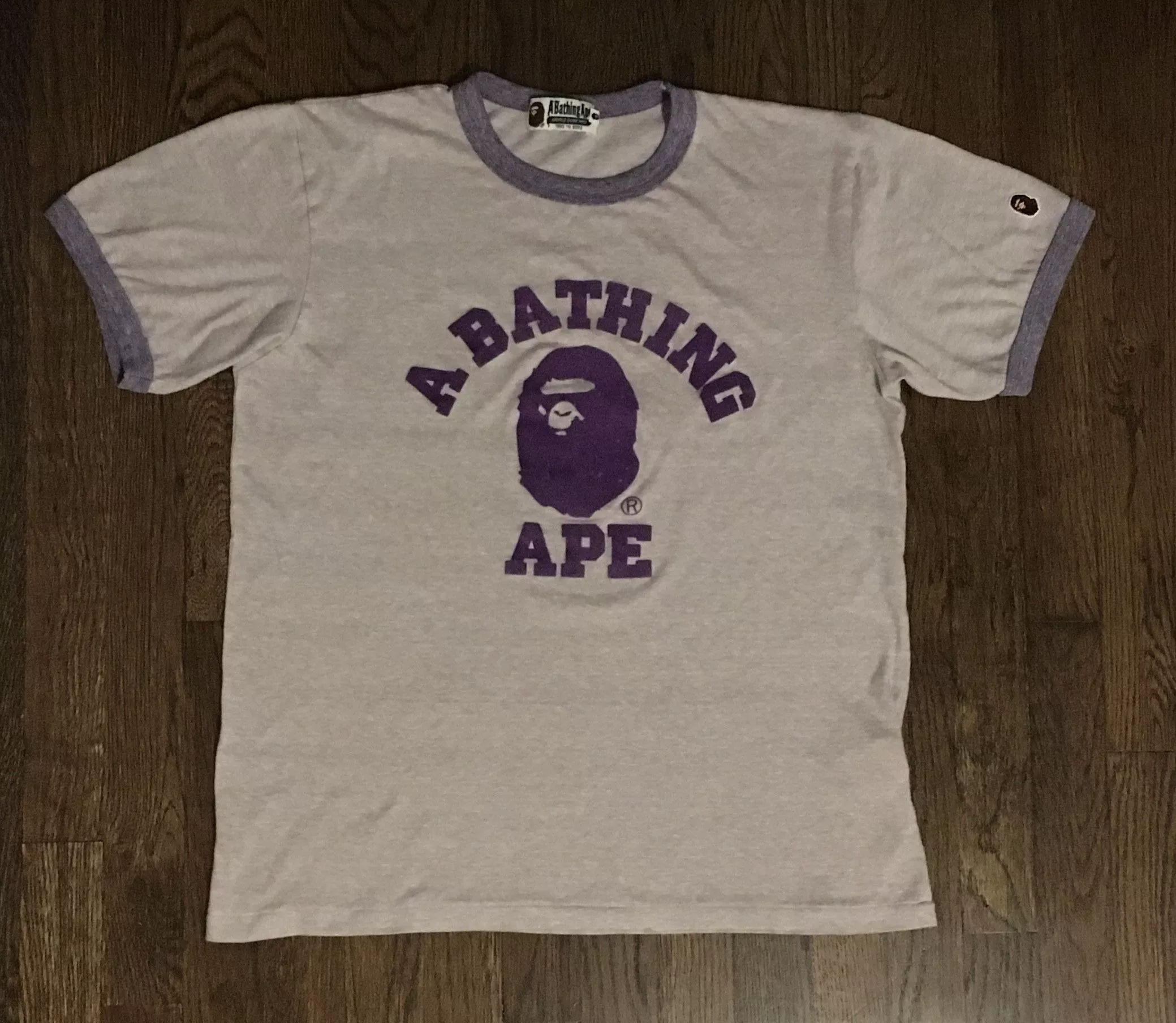 Bape Short Sleeve T Shirts Bape College Tee Purple