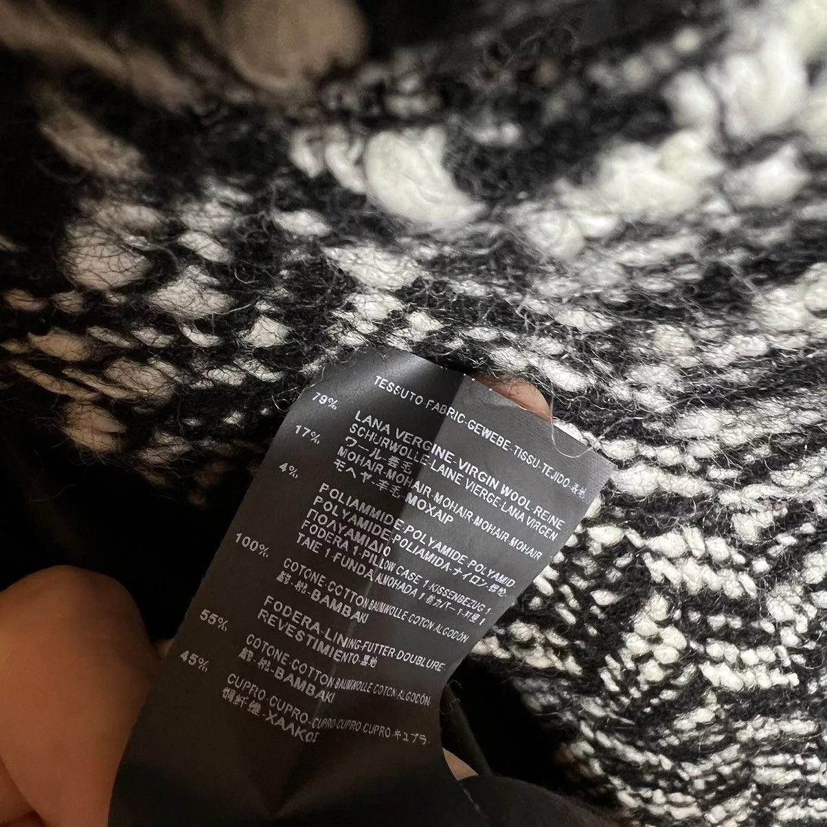 Saint Laurent Paris Coats Saint Laurent Paris Saint Laurent Black White Coat